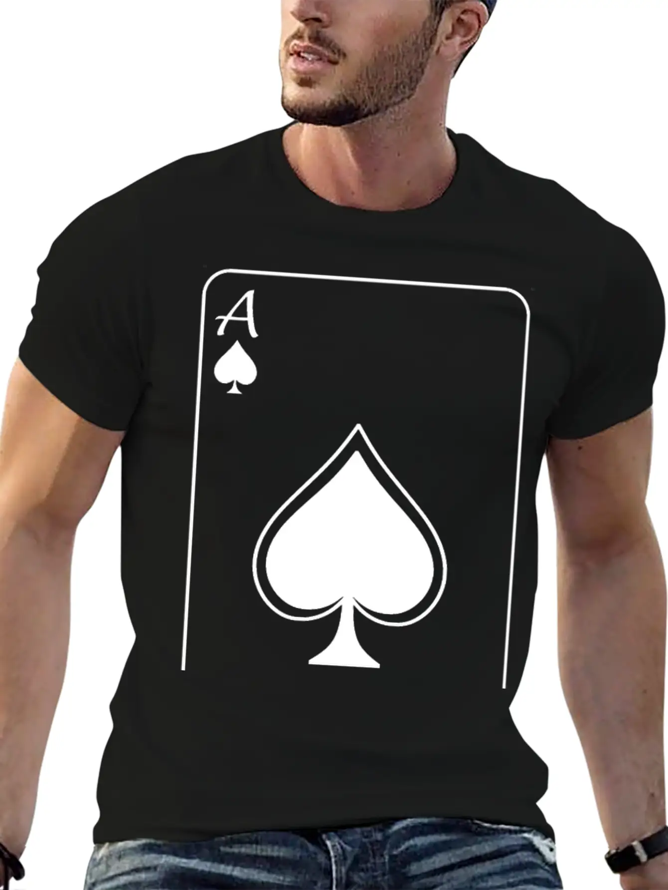 Ace - White Unisex Casual T-Shirt ¨C Clean Design For Daily Comfort