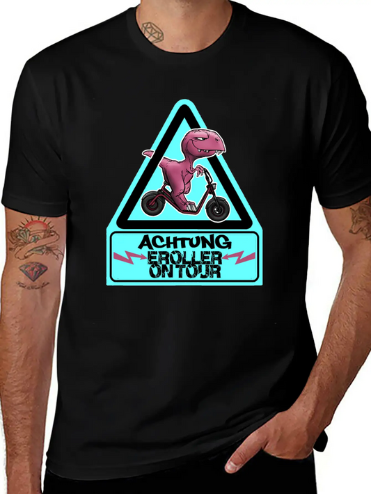 Achtung E-Scooter Dino On Tour Basic Graphic T-Shirt ¨C Daily Comfort In Soft Cotton
