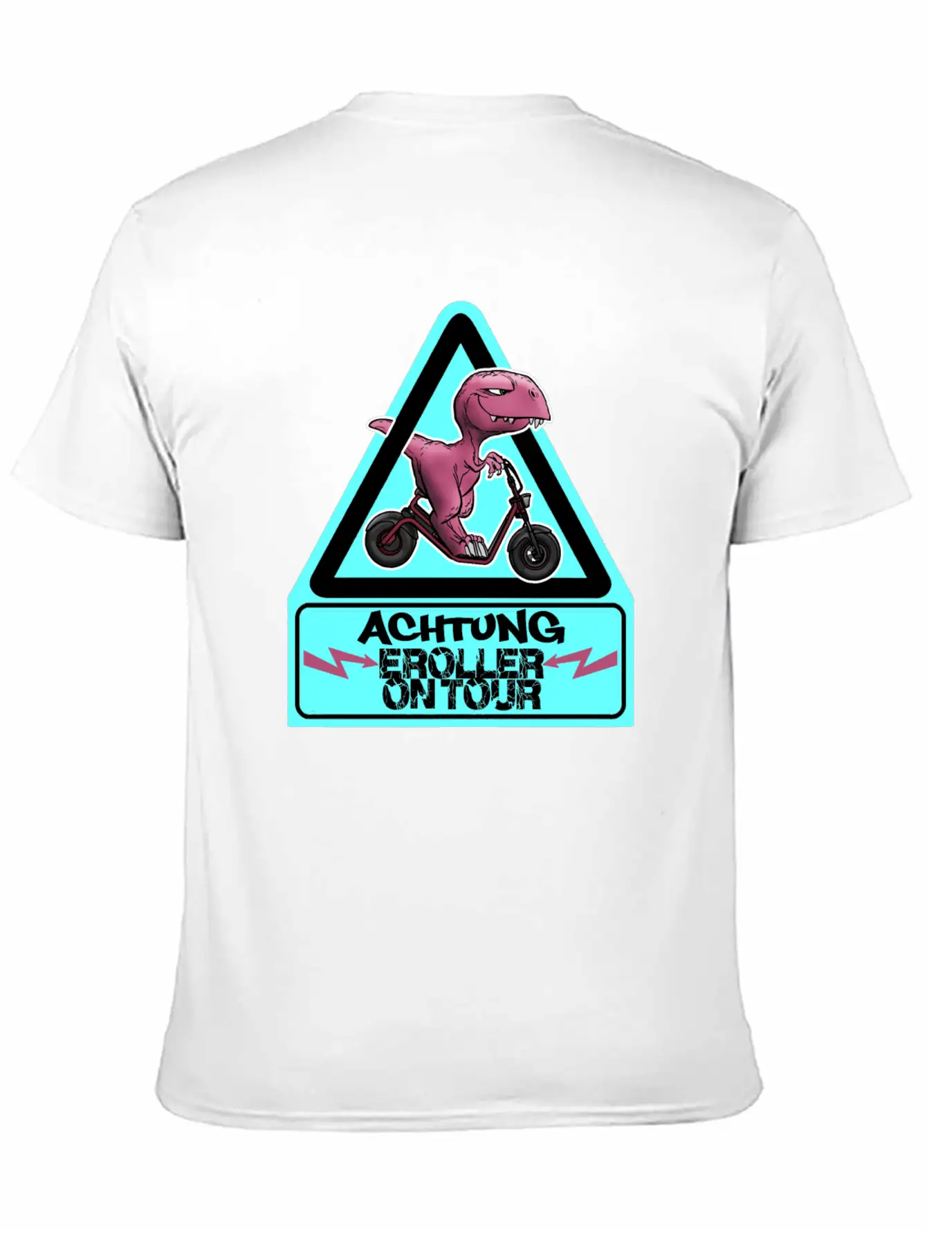 Achtung E-Scooter Dino On Tour Basic Graphic T-Shirt ¨C Daily Comfort In Soft Cotton