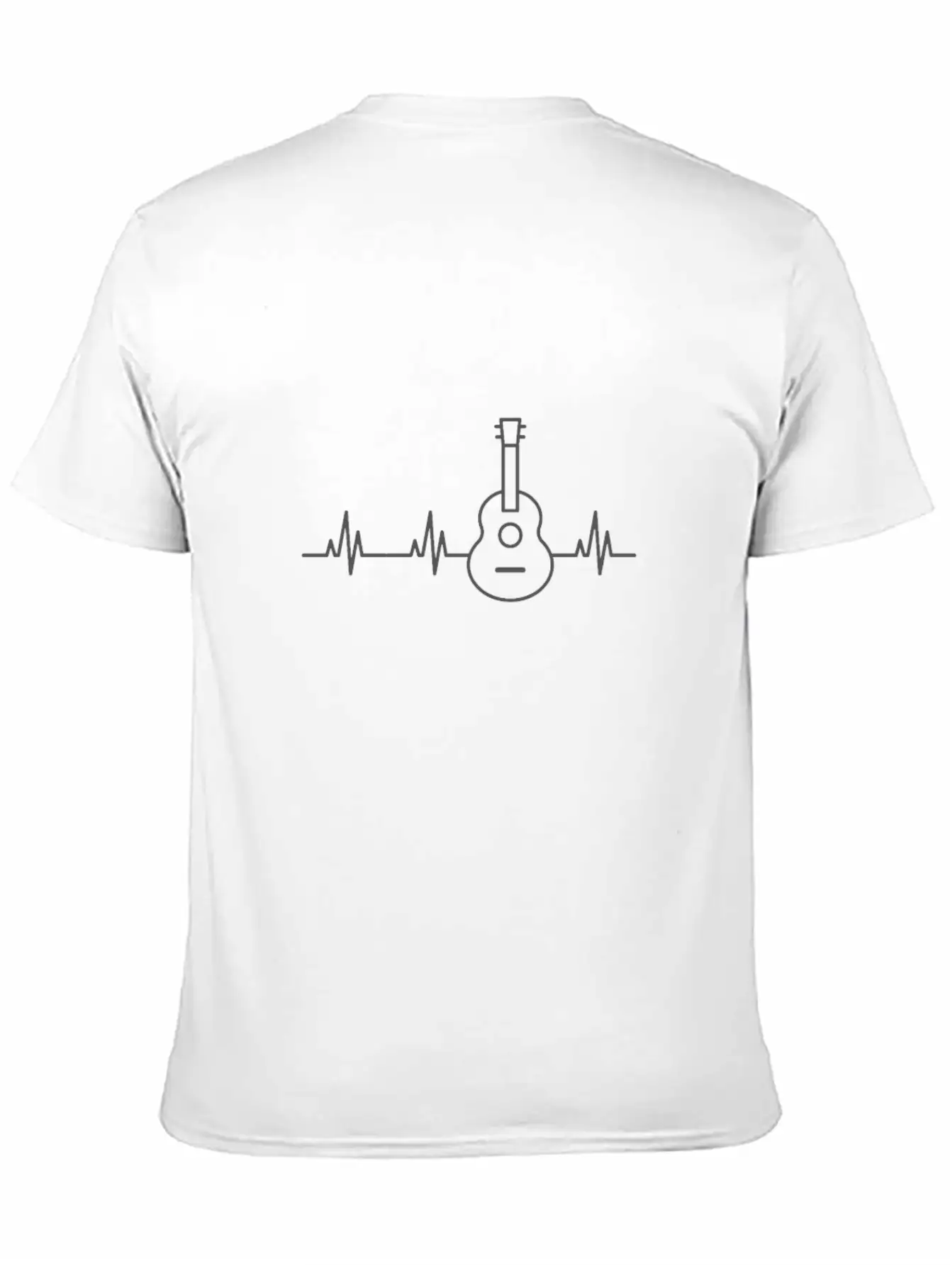 Acoustic Guitar Heartbeat Shirt Unisex Casual T-Shirt ¨C Clean Design For Daily Comfort