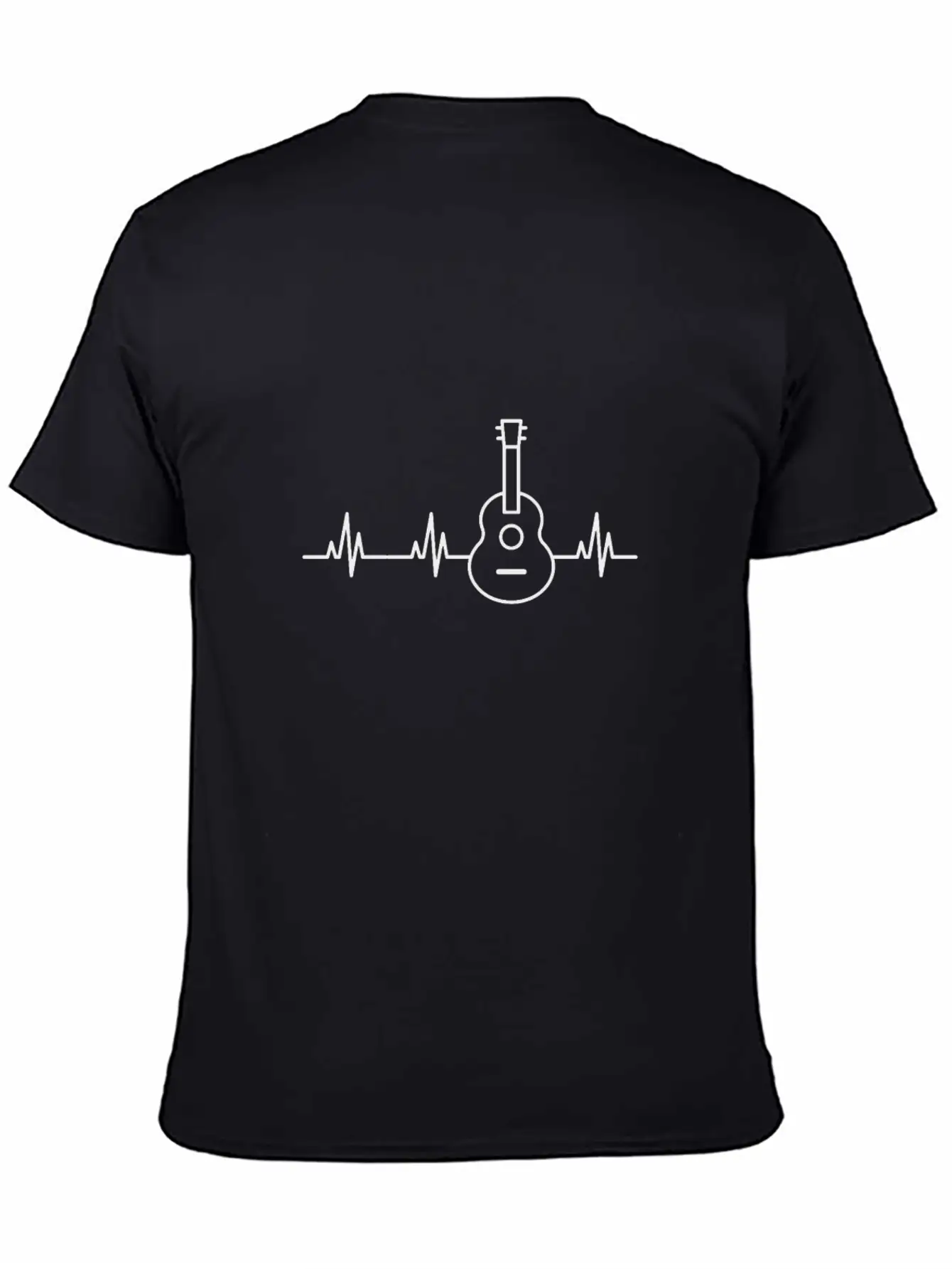 Acoustic Guitar Heartbeat Shirt Unisex Casual T-Shirt ¨C Clean Design For Daily Comfort