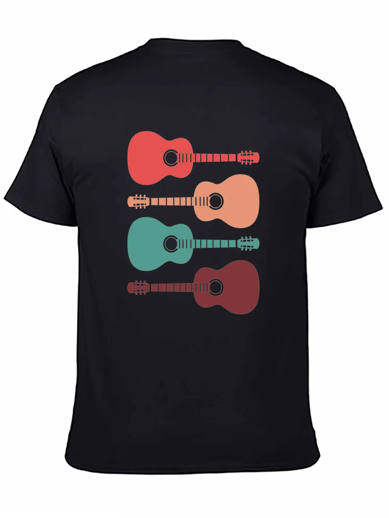 Acoustic Guitars Retro Vintage Unisex Casual T-Shirt ¨C Clean Design For Daily Comfort