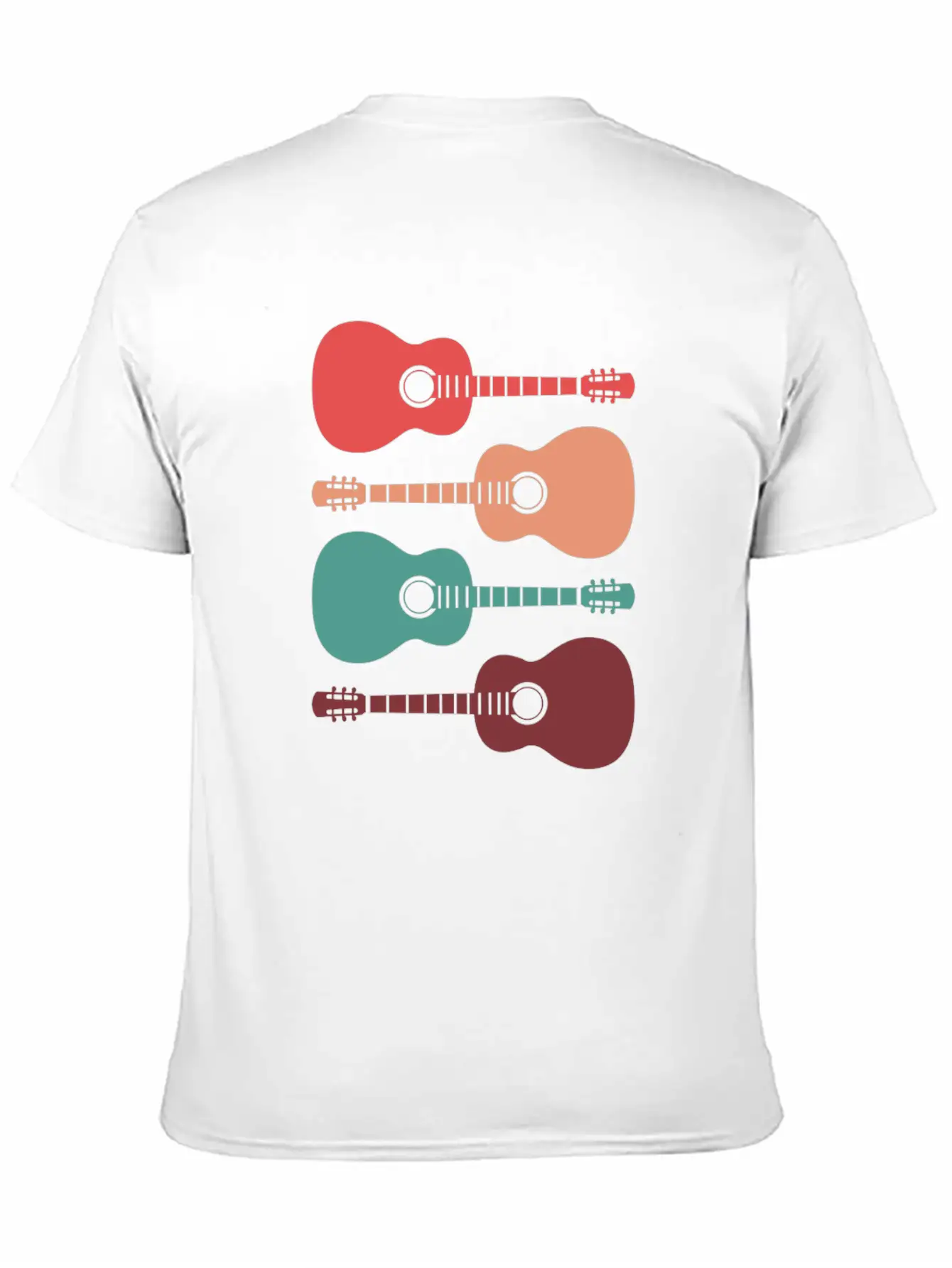 Acoustic Guitars Retro Vintage Unisex Casual T-Shirt ¨C Clean Design For Daily Comfort