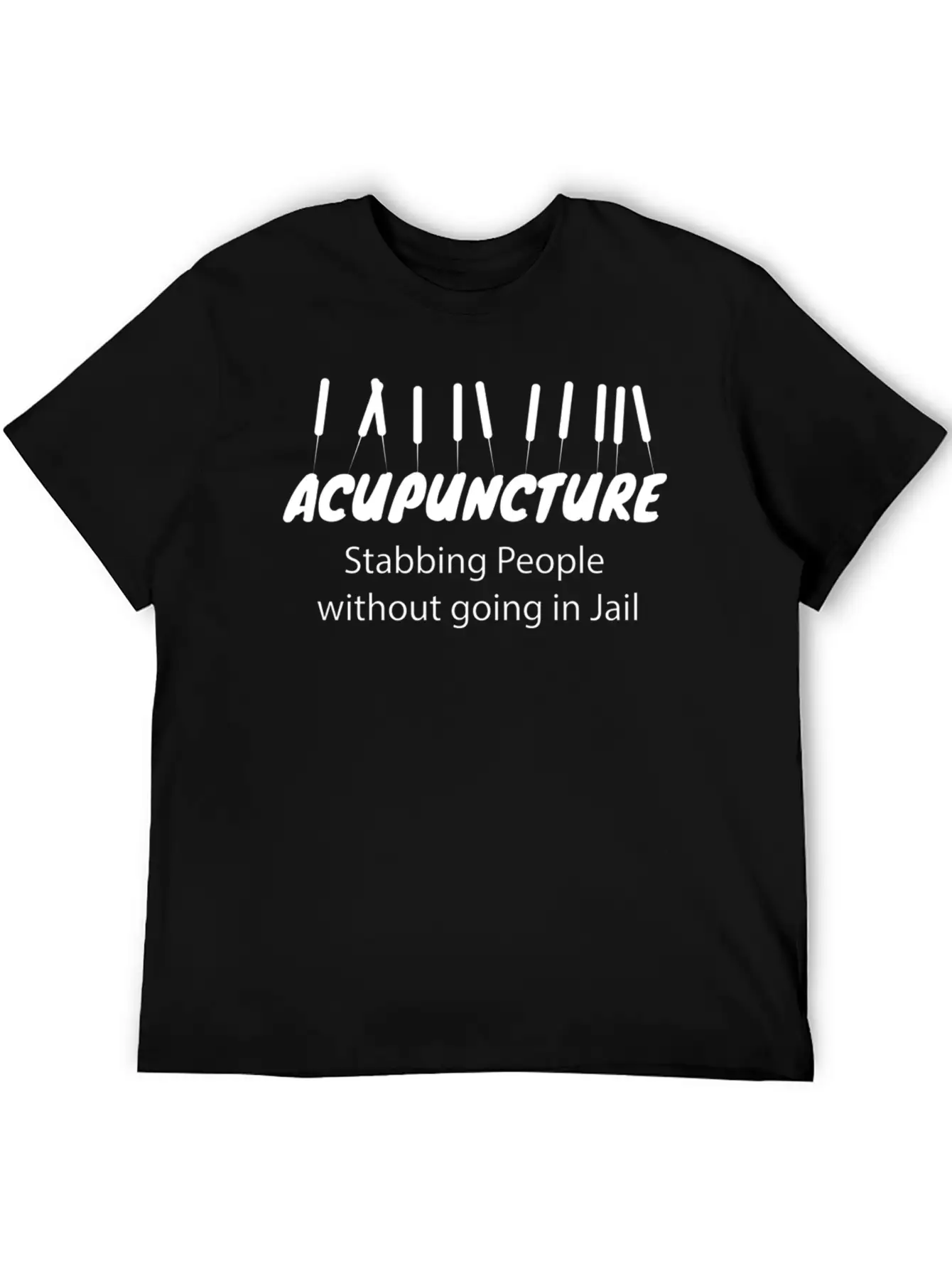 Acupuncture Needle Traditional Chinese Medicine Essential Cotton Tee For Daily Outfits ¨C Unisex Style