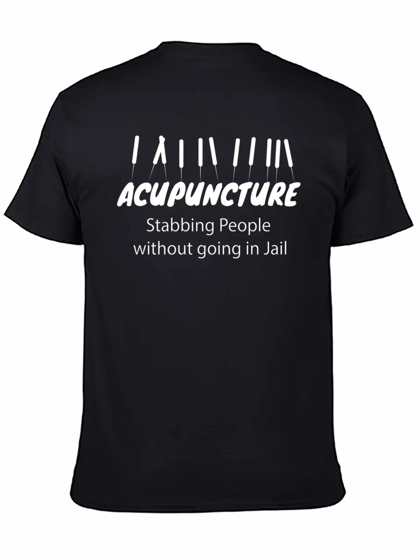 Acupuncture Needle Traditional Chinese Medicine Essential Cotton Tee For Daily Outfits ¨C Unisex Style