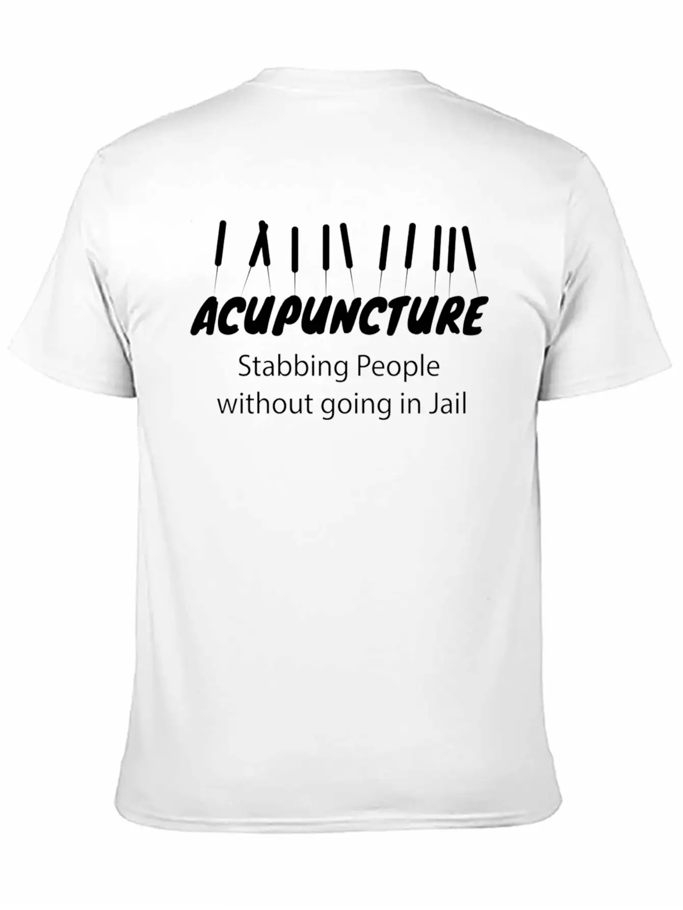 Acupuncture Needle Traditional Chinese Medicine Essential Cotton Tee For Daily Outfits ¨C Unisex Style