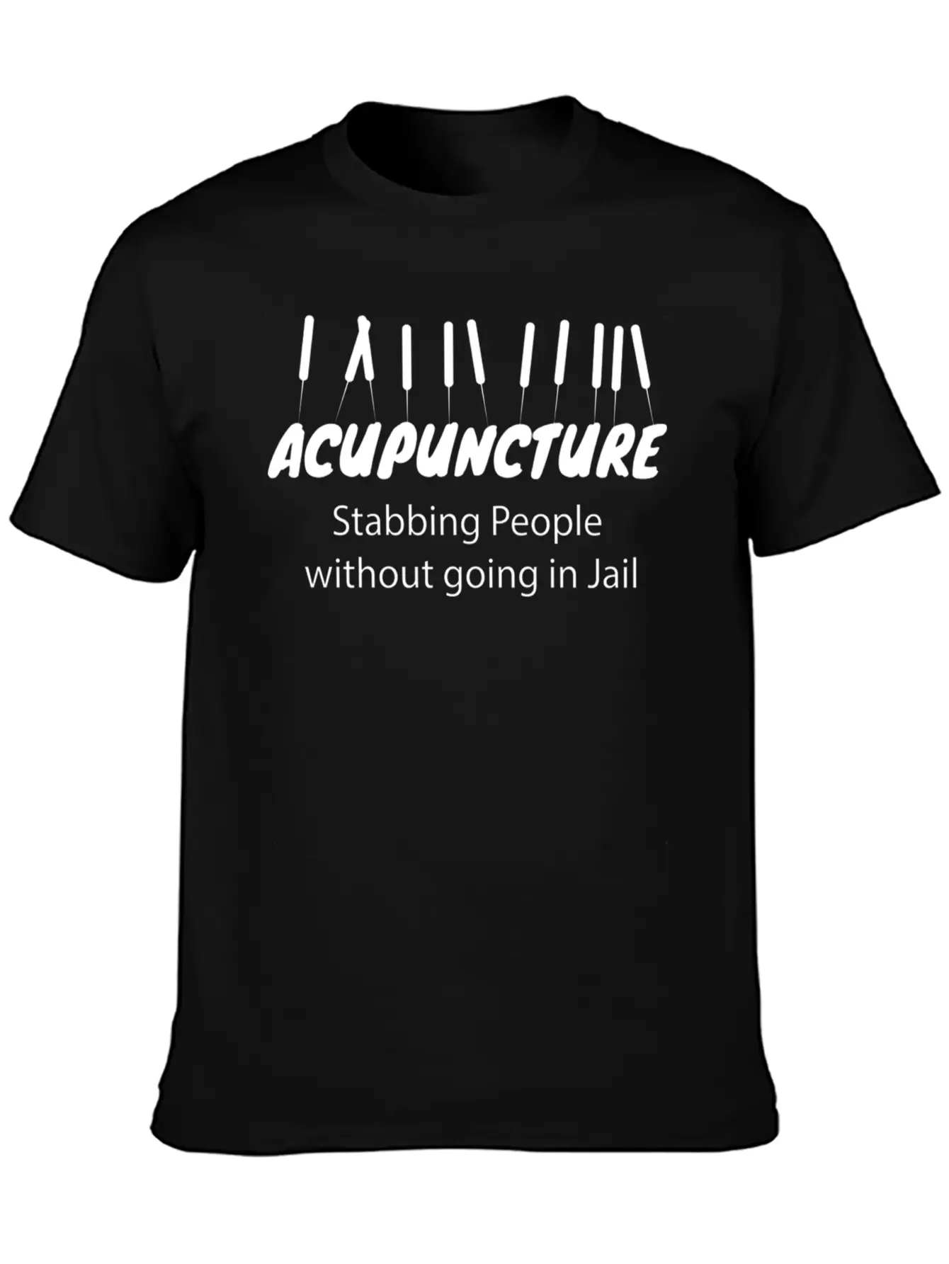 Acupuncture Needle Traditional Chinese Medicine Essential Cotton Tee For Daily Outfits ¨C Unisex Style