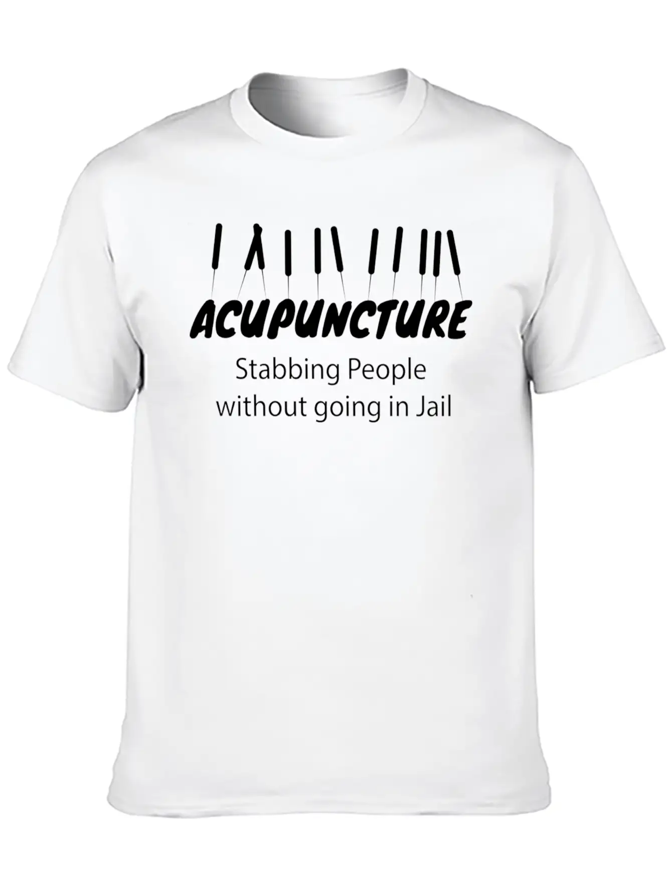 Acupuncture Needle Traditional Chinese Medicine Essential Cotton Tee For Daily Outfits ¨C Unisex Style