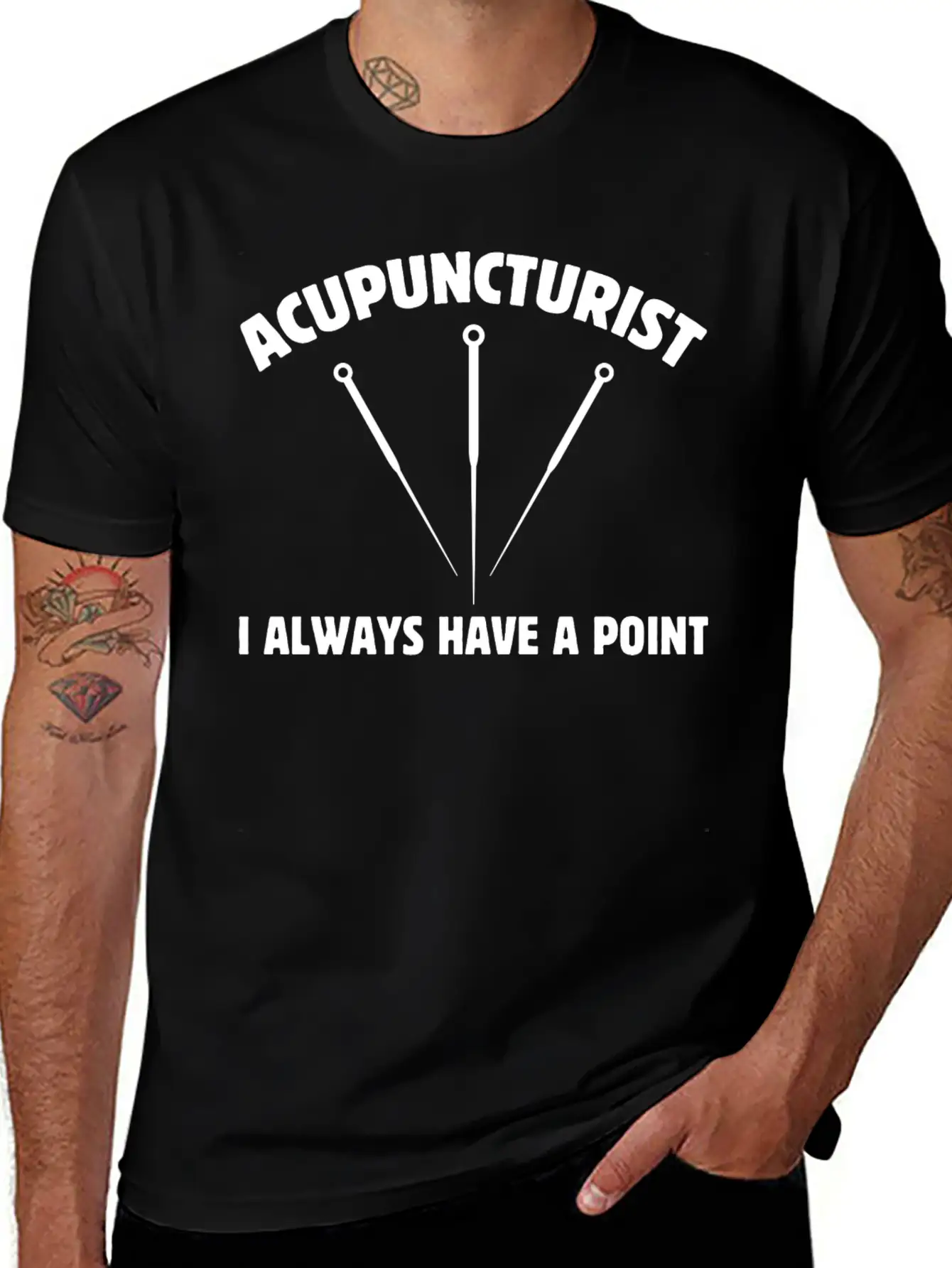 Acupuncturist I Always Have A Point Medicine Needl Lightweight Cotton T-Shirt ¨C Daily Comfort Graphic Shirt