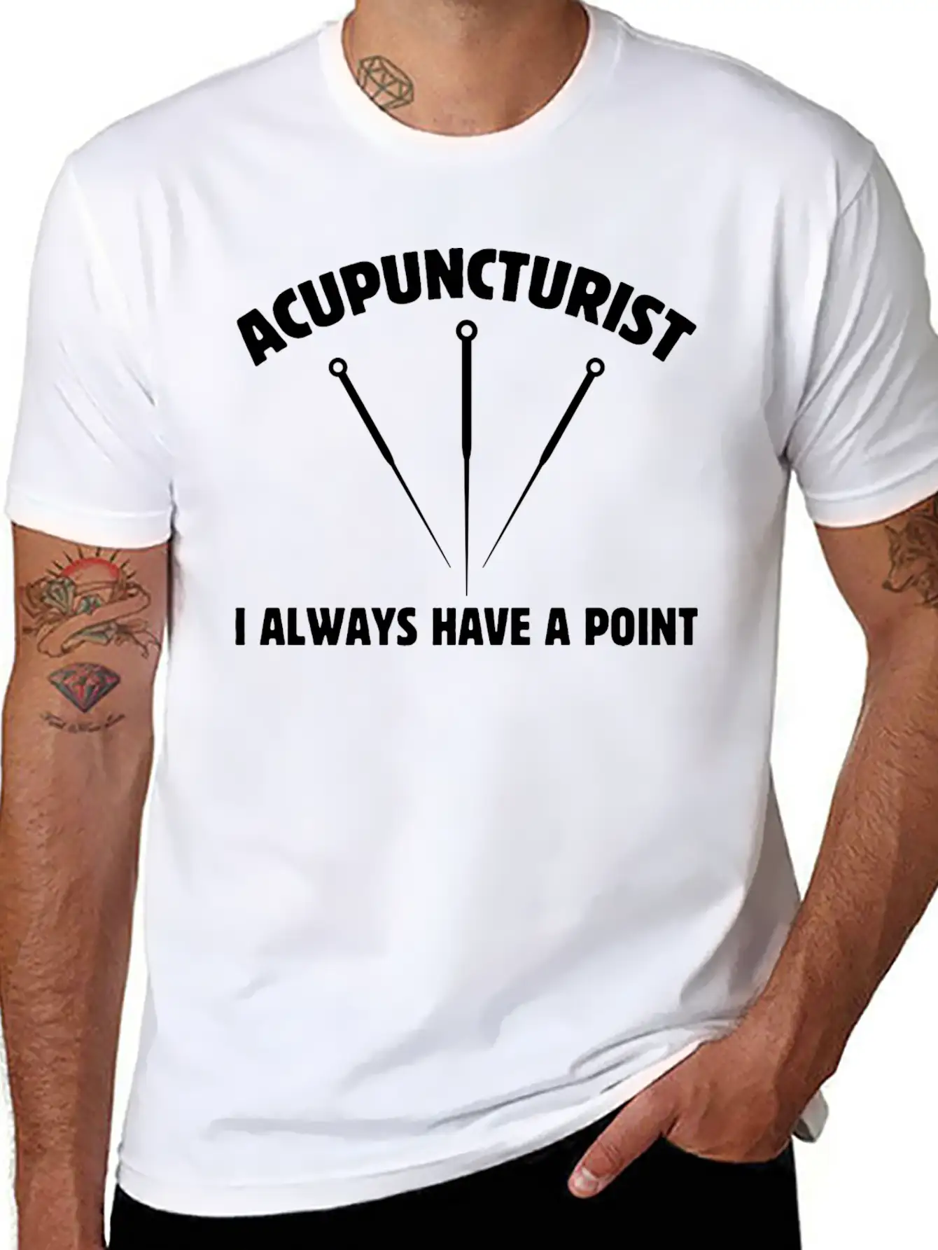 Acupuncturist I Always Have A Point Medicine Needl Lightweight Cotton T-Shirt ¨C Daily Comfort Graphic Shirt