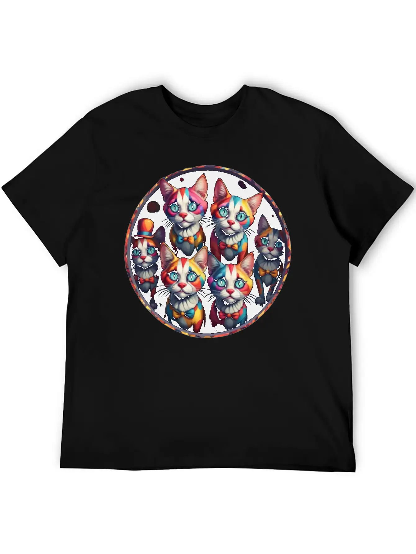 Adorable Sad Clown Cats Soft Cotton Short Sleeve Tee ¨C Unisex Wardrobe Staple