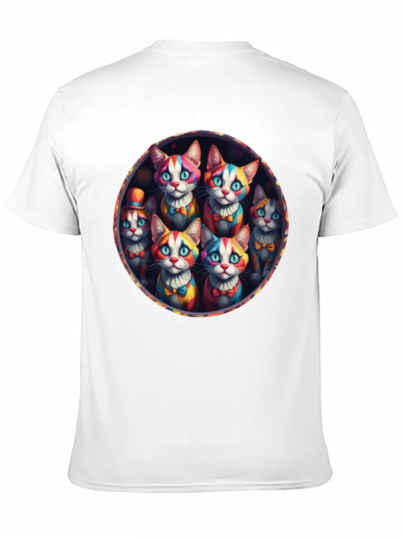 Adorable Sad Clown Cats Soft Cotton Short Sleeve Tee ¨C Unisex Wardrobe Staple