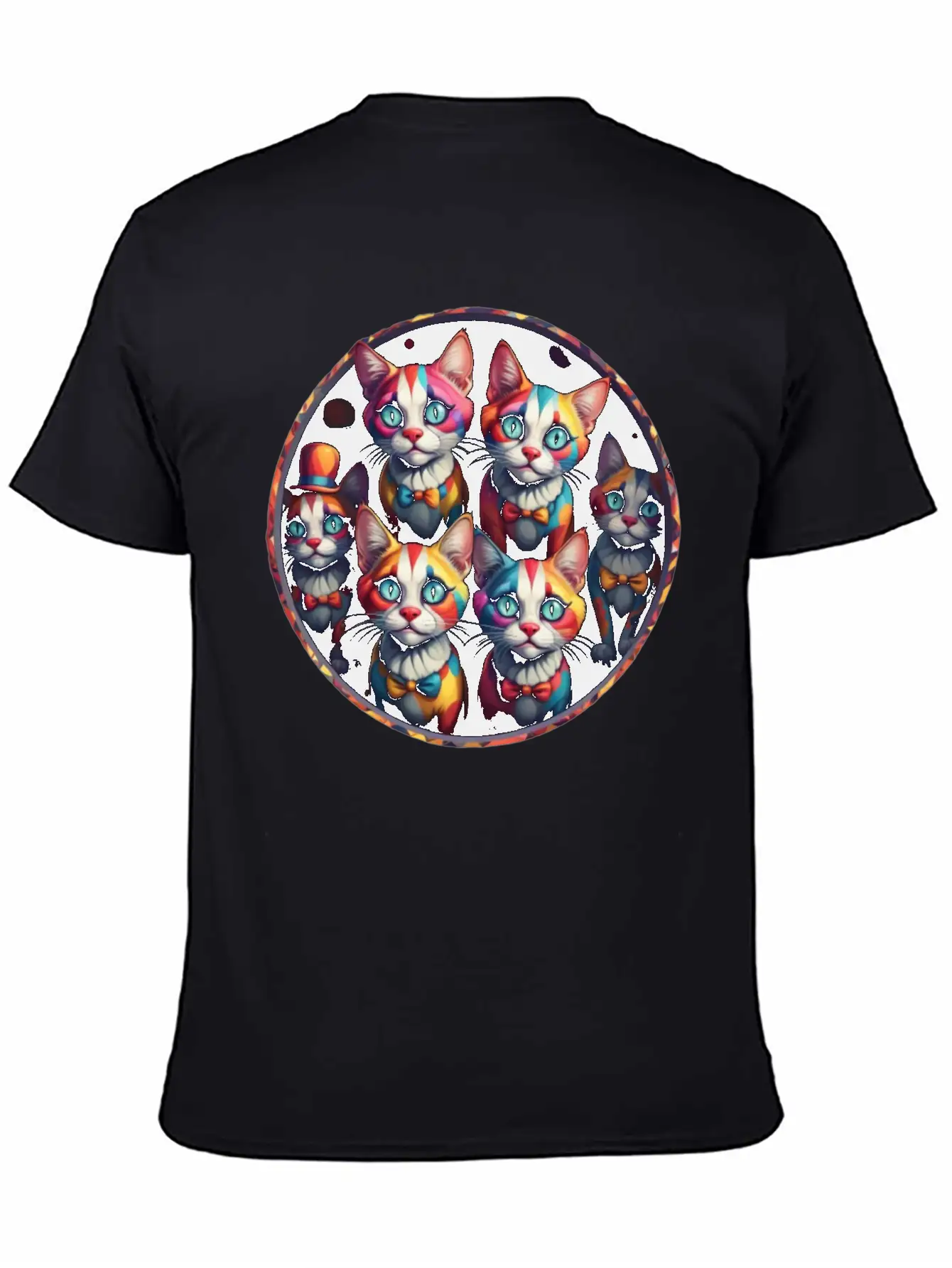 Adorable Sad Clown Cats Soft Cotton Short Sleeve Tee ¨C Unisex Wardrobe Staple