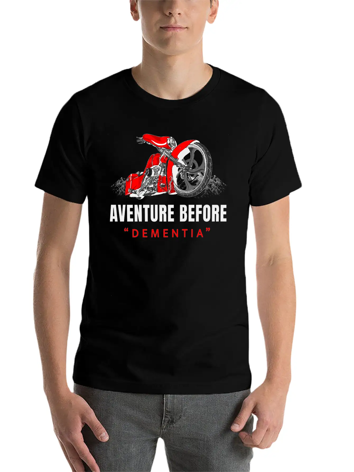Adventure Before Dementia, Travel, Mountains,biker Unisex Casual T-Shirt ¨C Clean Design For Daily Comfort