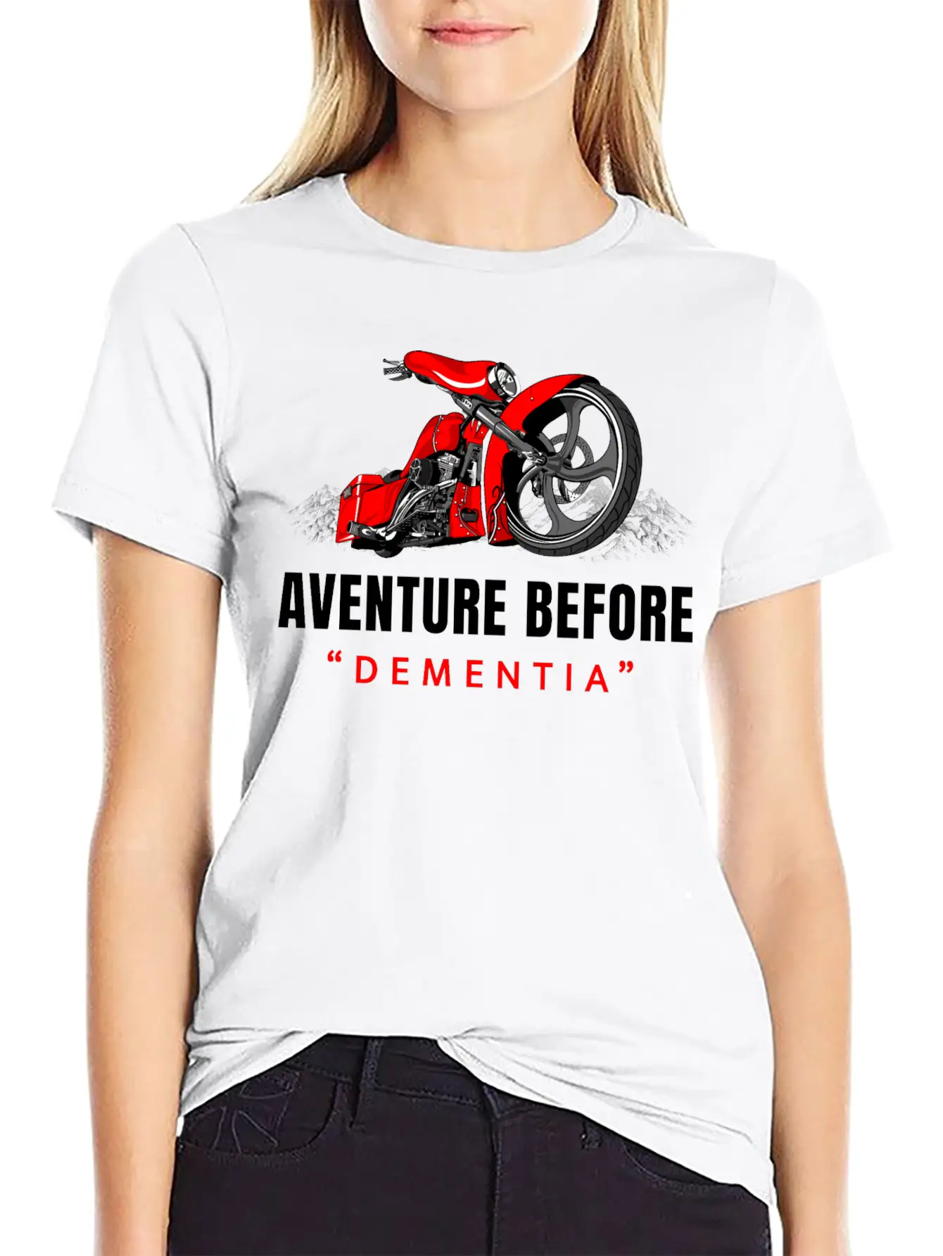 Adventure Before Dementia, Travel, Mountains,biker Unisex Casual T-Shirt ¨C Clean Design For Daily Comfort