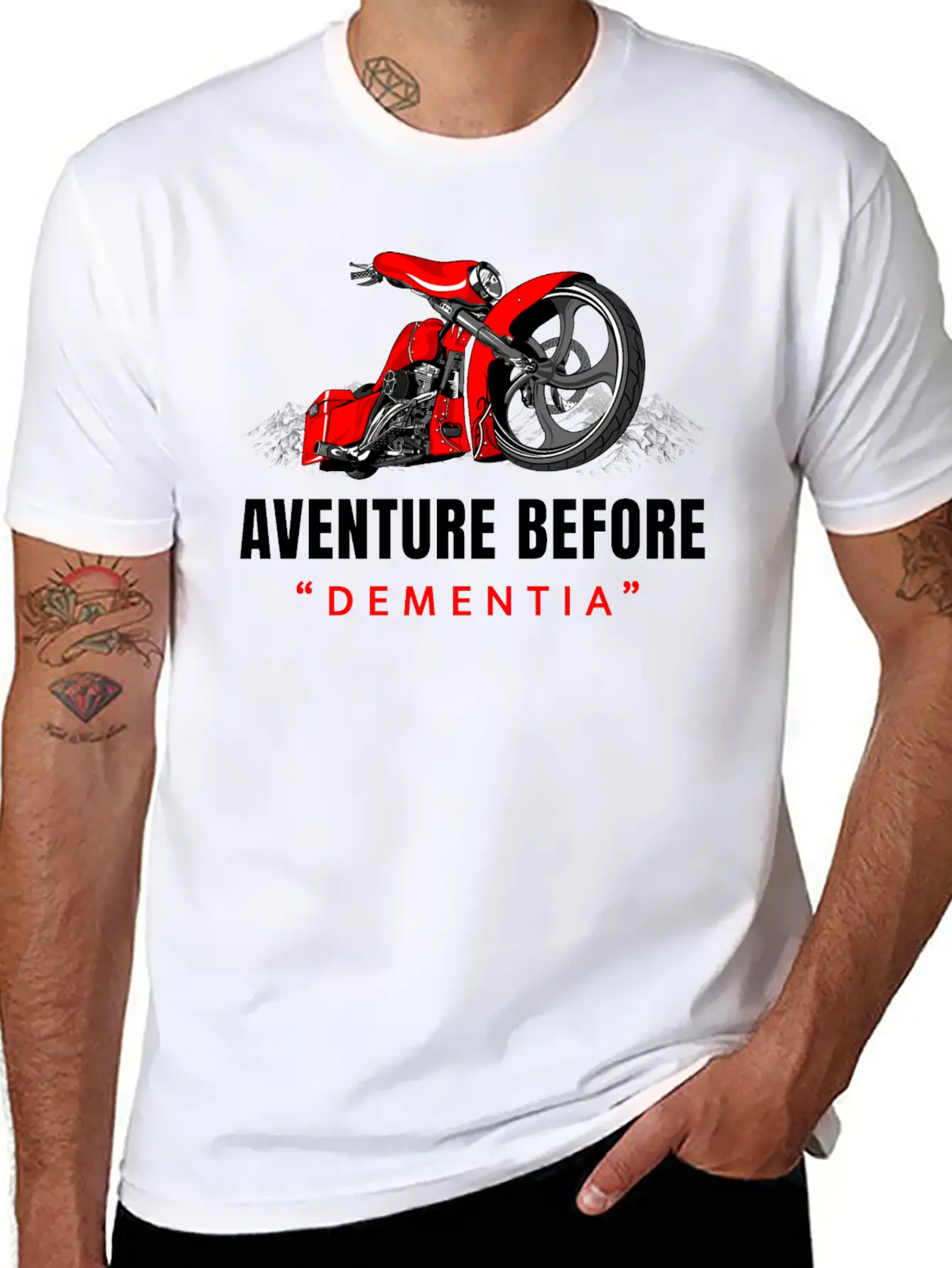 Adventure Before Dementia, Travel, Mountains,biker Unisex Casual T-Shirt ¨C Clean Design For Daily Comfort