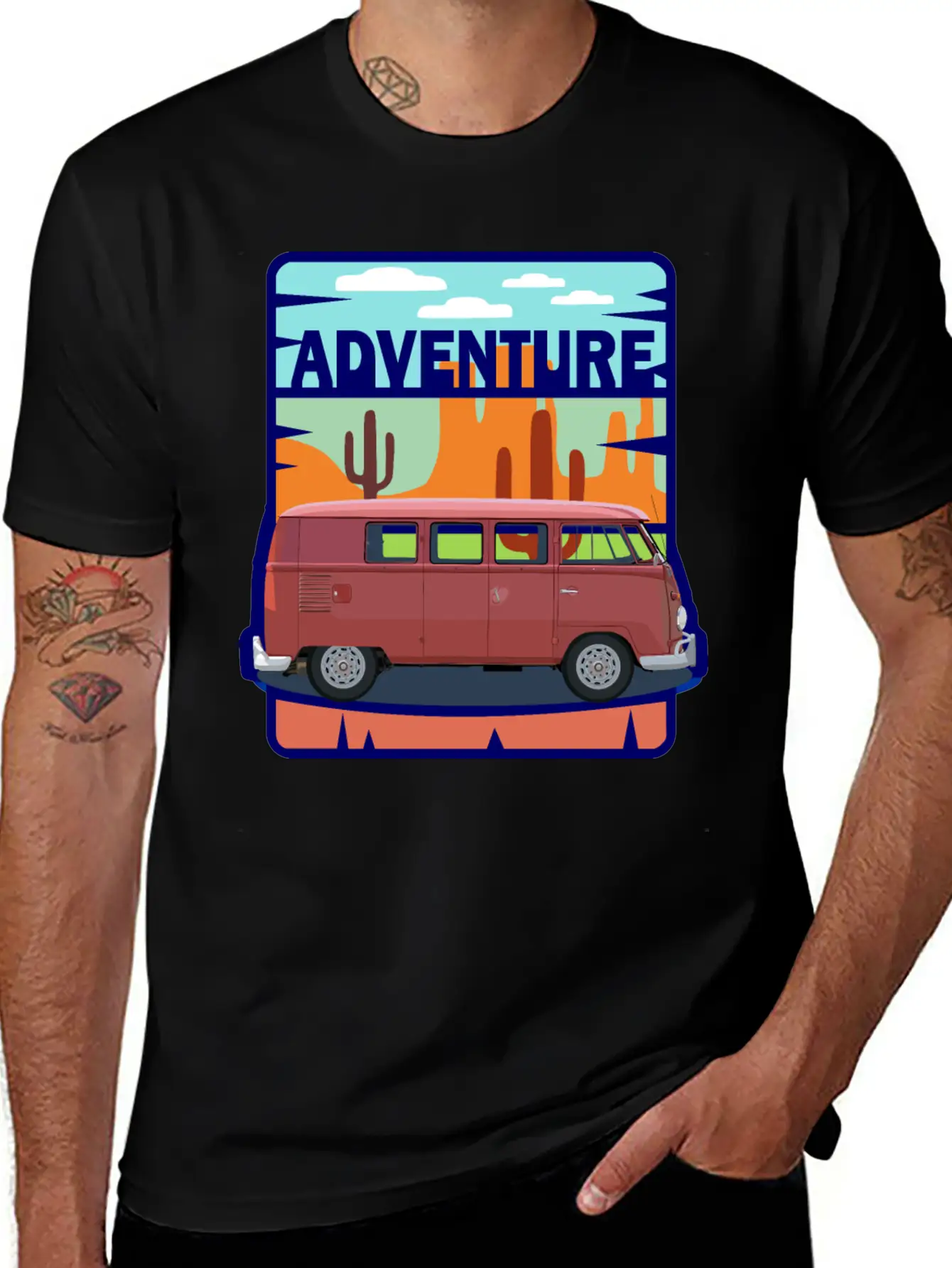 Adventure Van In The Desert In Pastel Colors Soft Cotton Short Sleeve Tee ¨C Unisex Wardrobe Staple