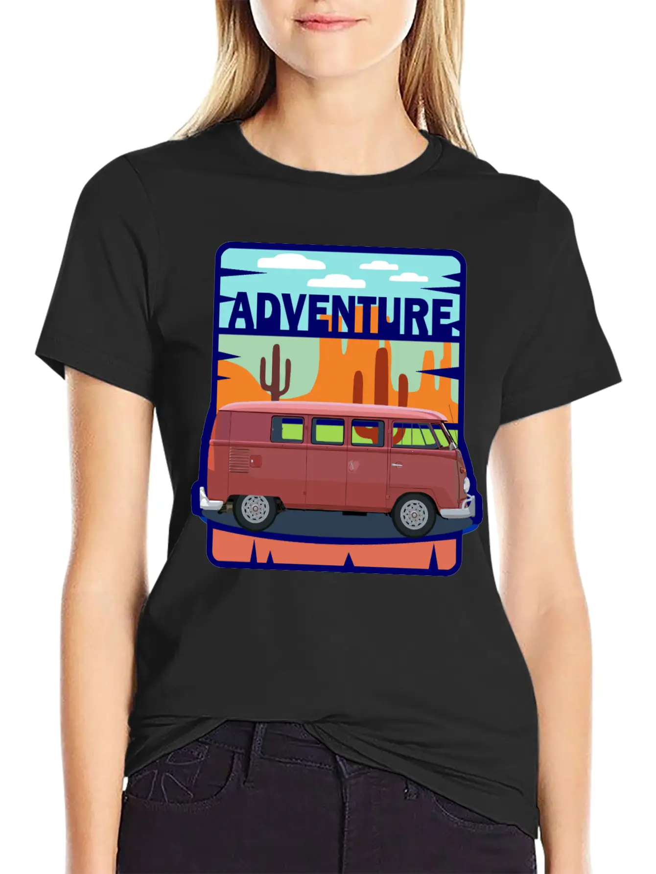 Adventure Van In The Desert In Pastel Colors Soft Cotton Short Sleeve Tee ¨C Unisex Wardrobe Staple