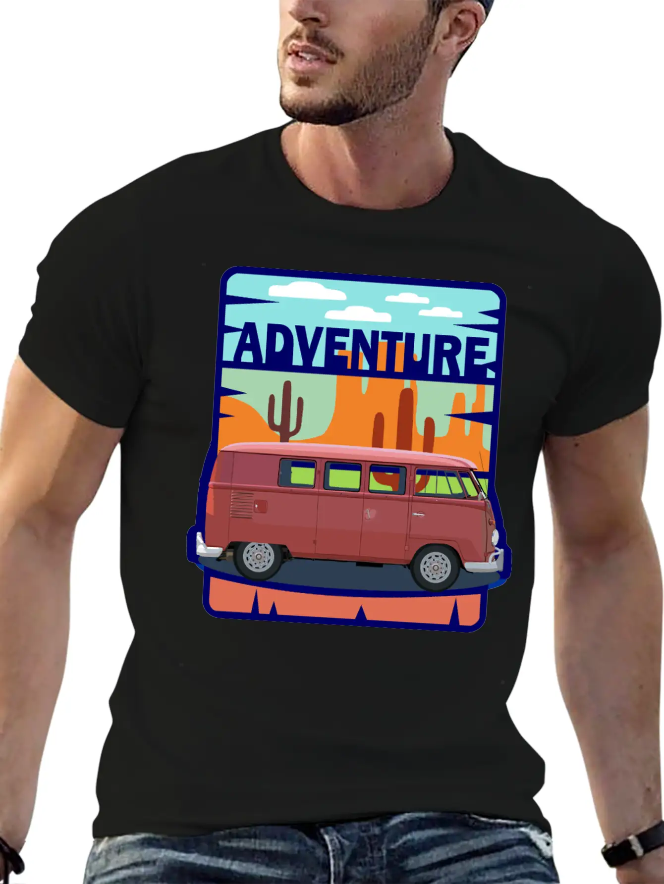 Adventure Van In The Desert In Pastel Colors Soft Cotton Short Sleeve Tee ¨C Unisex Wardrobe Staple