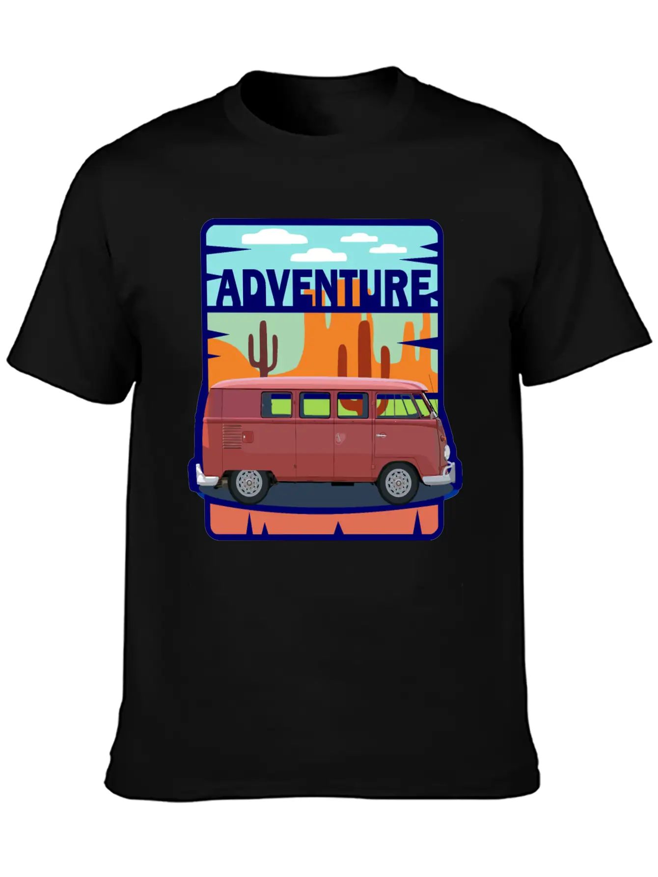 Adventure Van In The Desert In Pastel Colors Soft Cotton Short Sleeve Tee ¨C Unisex Wardrobe Staple