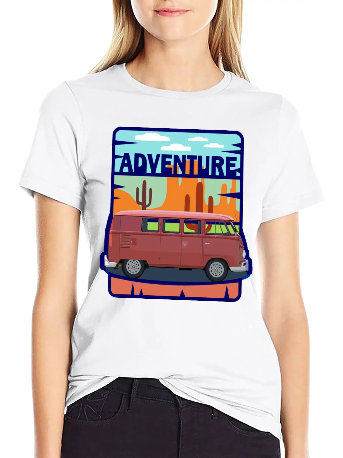 Adventure Van In The Desert In Pastel Colors Soft Cotton Short Sleeve Tee ¨C Unisex Wardrobe Staple