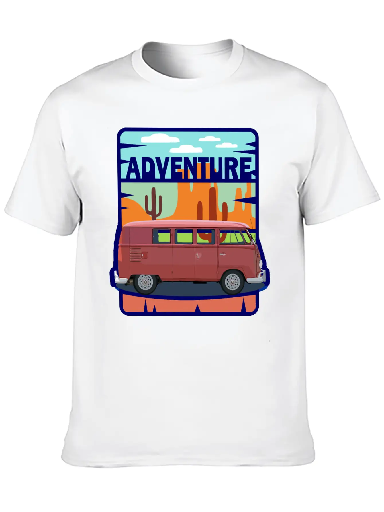 Adventure Van In The Desert In Pastel Colors Soft Cotton Short Sleeve Tee ¨C Unisex Wardrobe Staple