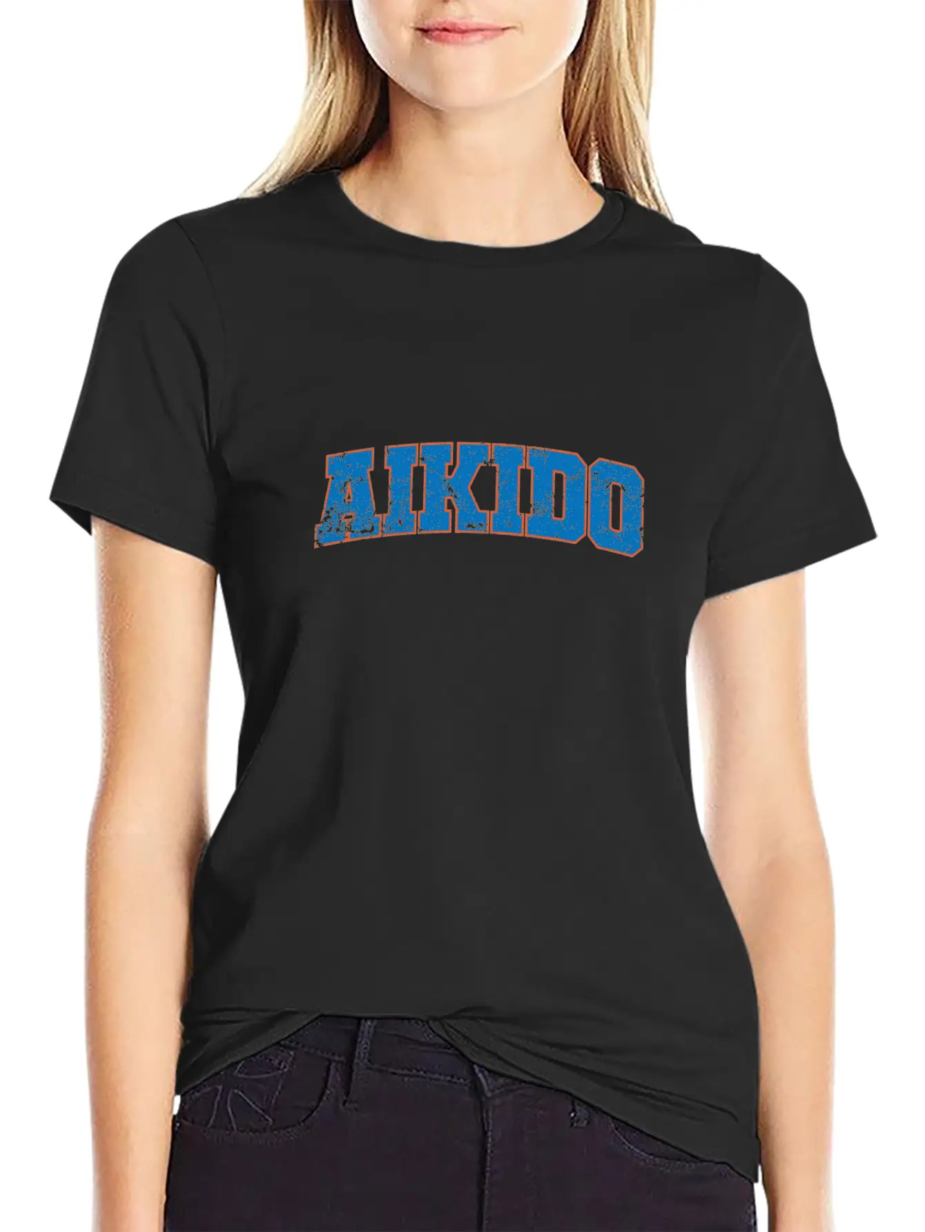 Aikido Sport Training Martial Arts Essential Cotton Tee For Daily Outfits ¨C Unisex Style