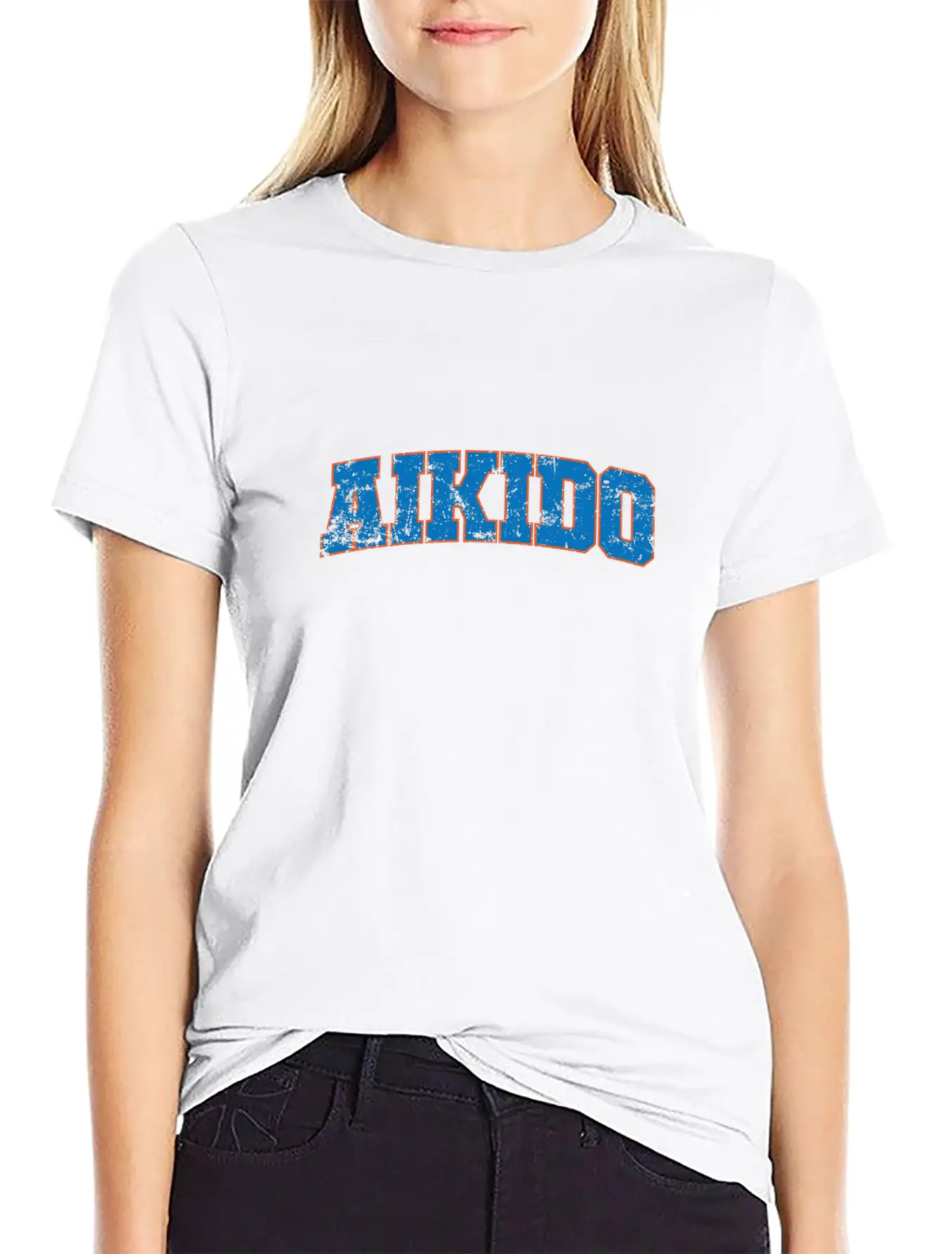 Aikido Sport Training Martial Arts Essential Cotton Tee For Daily Outfits ¨C Unisex Style