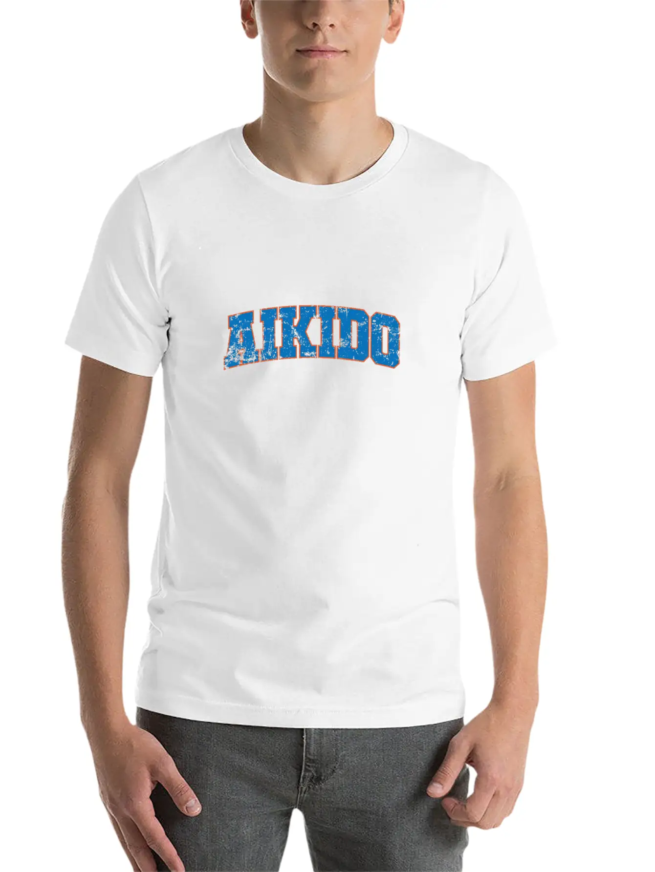 Aikido Sport Training Martial Arts Essential Cotton Tee For Daily Outfits ¨C Unisex Style
