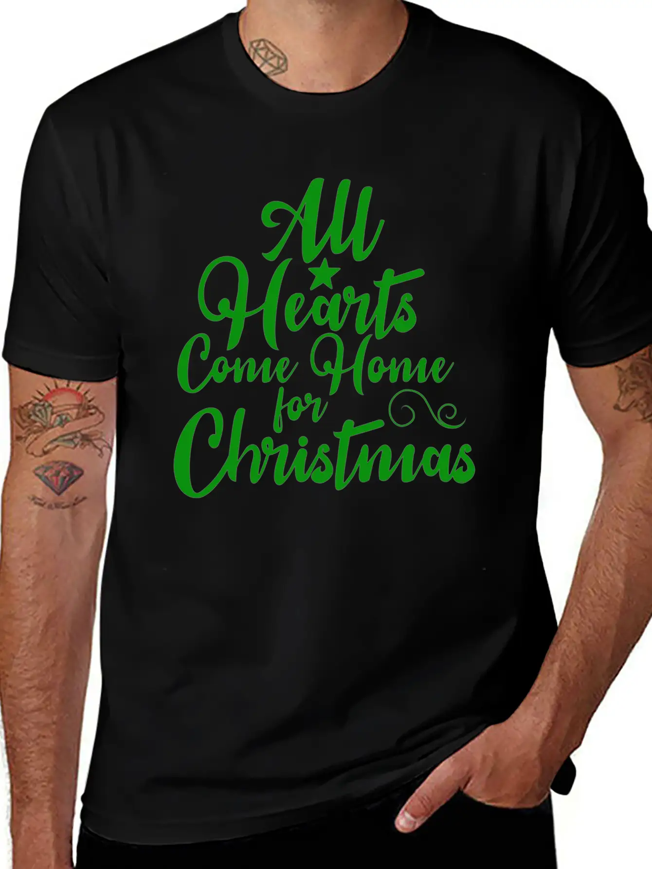 All Hearts Come Home For Christmas Funny Design Soft Cotton Short Sleeve Tee ¨C Unisex Wardrobe Staple