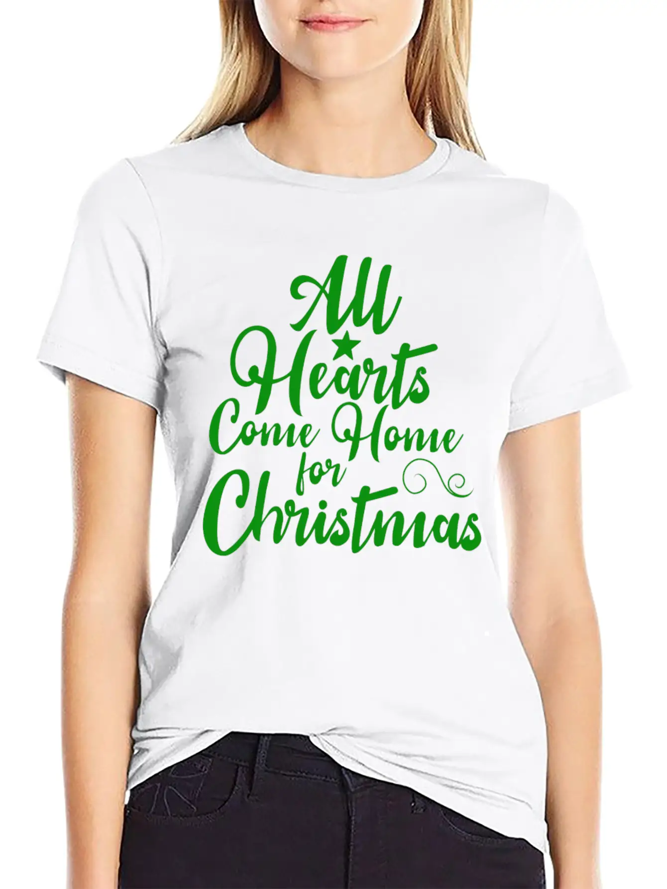 All Hearts Come Home For Christmas Funny Design Soft Cotton Short Sleeve Tee ¨C Unisex Wardrobe Staple
