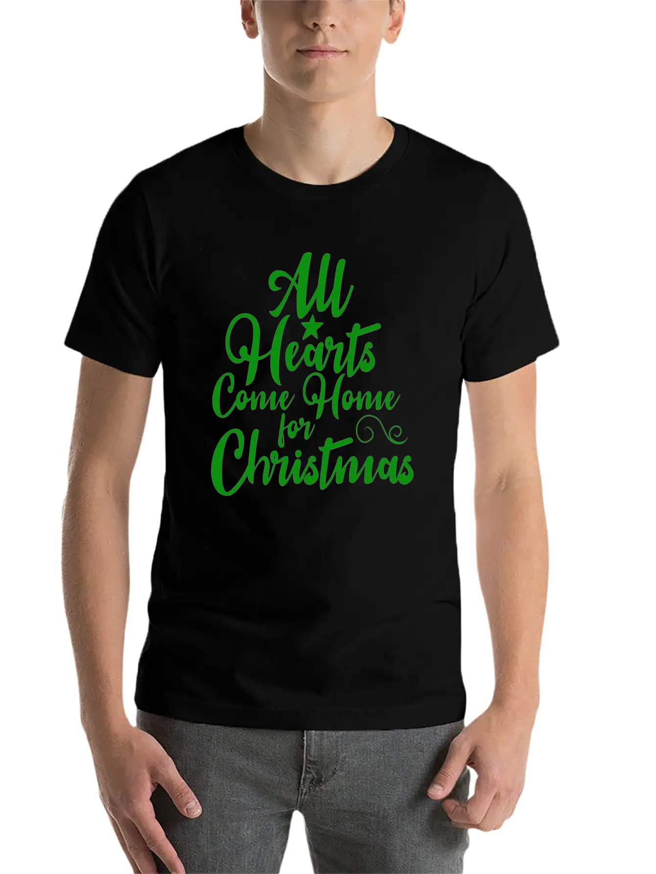 All Hearts Come Home For Christmas Funny Design Soft Cotton Short Sleeve Tee ¨C Unisex Wardrobe Staple