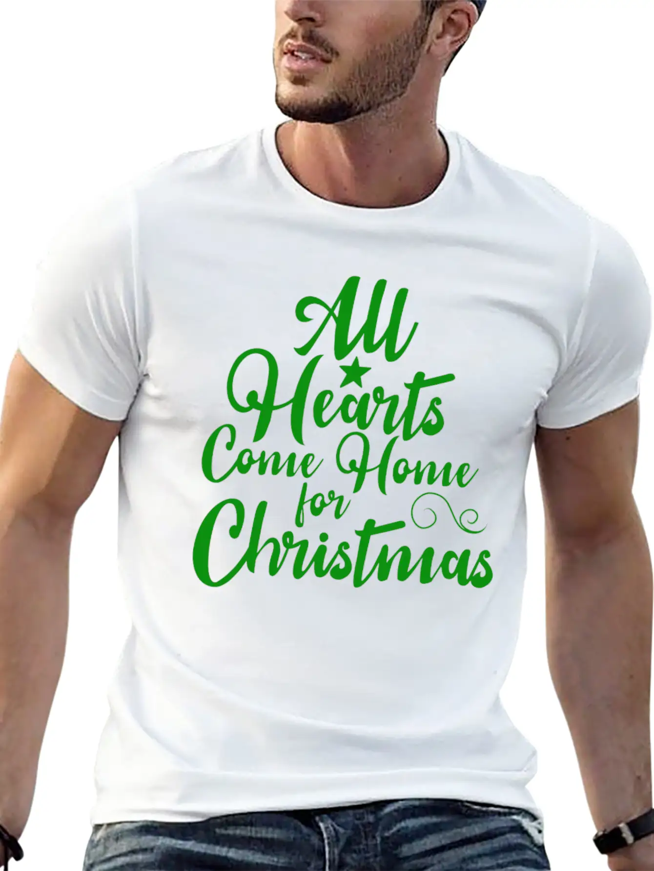 All Hearts Come Home For Christmas Funny Design Soft Cotton Short Sleeve Tee ¨C Unisex Wardrobe Staple