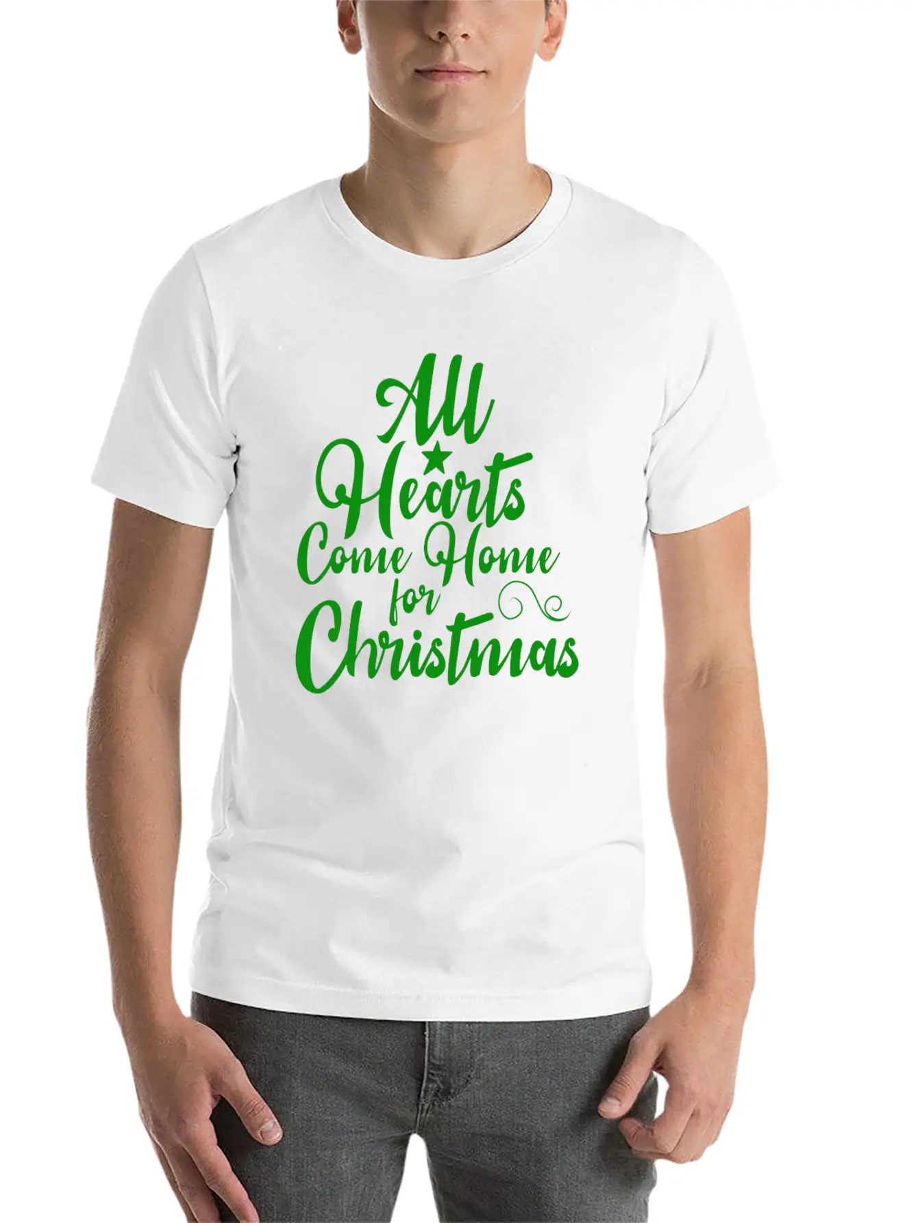 All Hearts Come Home For Christmas Funny Design Soft Cotton Short Sleeve Tee ¨C Unisex Wardrobe Staple