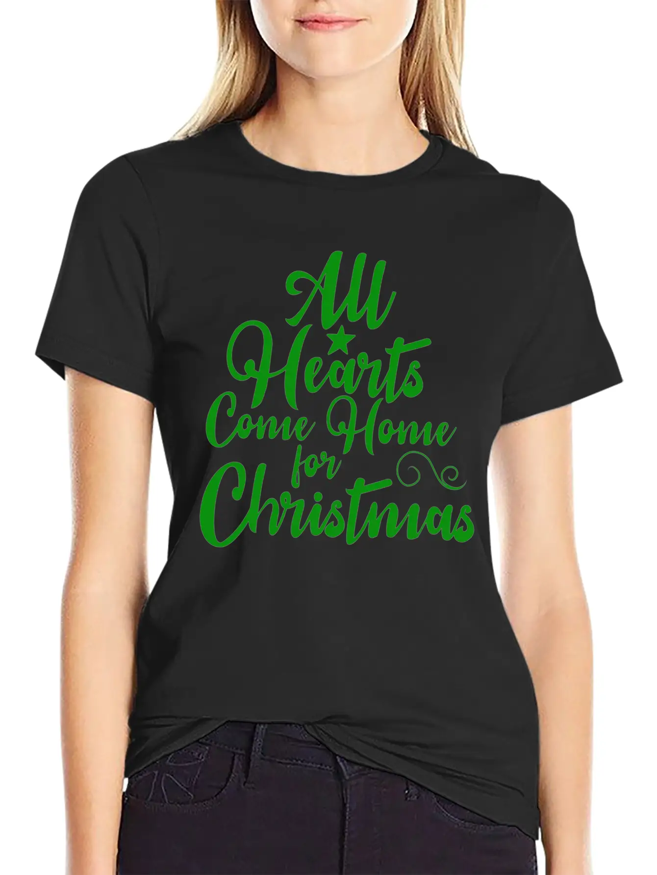 All Hearts Come Home For Christmas Funny Design Soft Cotton Short Sleeve Tee ¨C Unisex Wardrobe Staple
