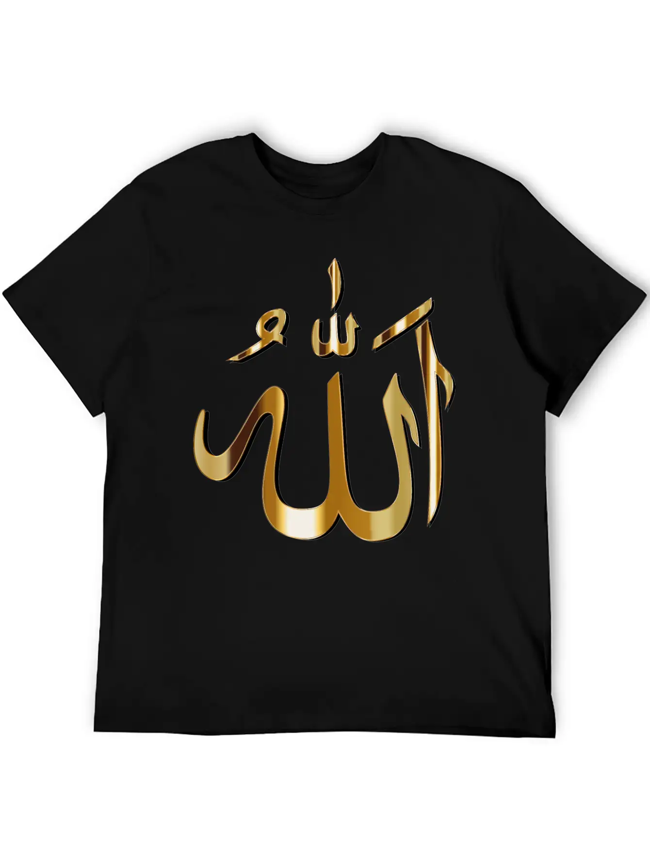 Allah Calligraphy With Shadow Basic Graphic T-Shirt ¨C Daily Comfort In Soft Cotton