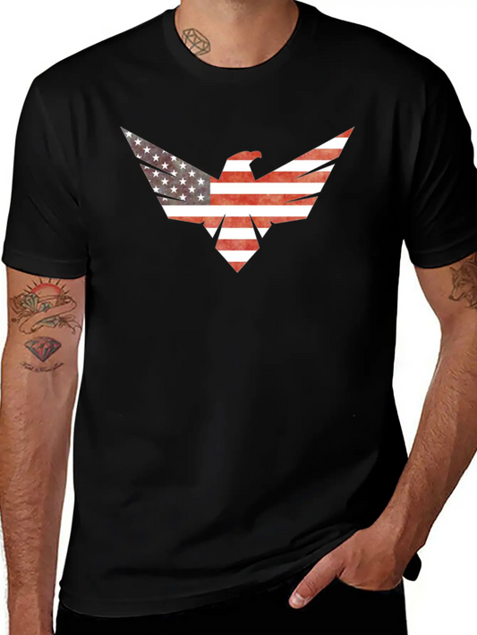 American Flag Eagle Basic Graphic T-Shirt ¨C Daily Comfort In Soft Cotton