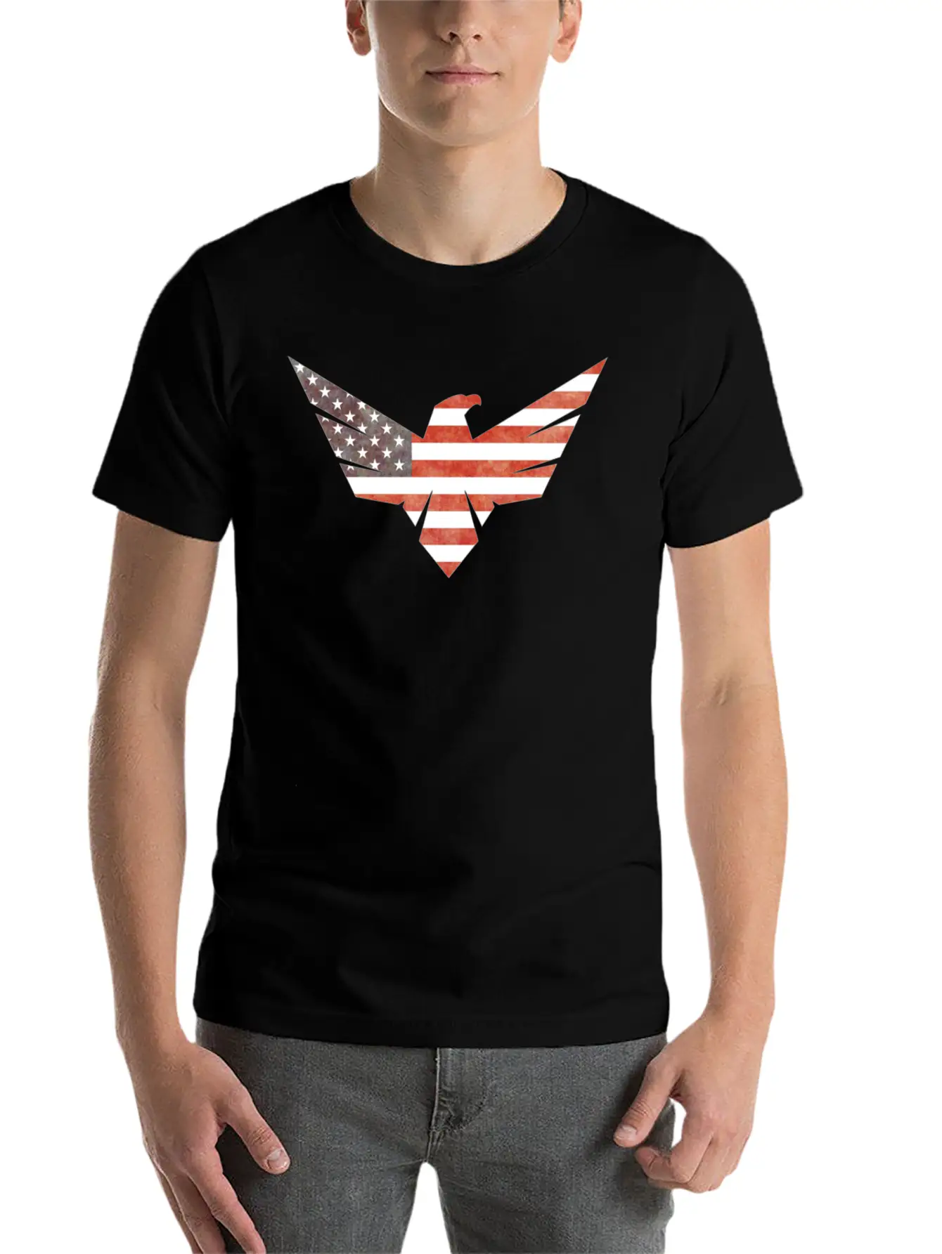 American Flag Eagle Basic Graphic T-Shirt ¨C Daily Comfort In Soft Cotton