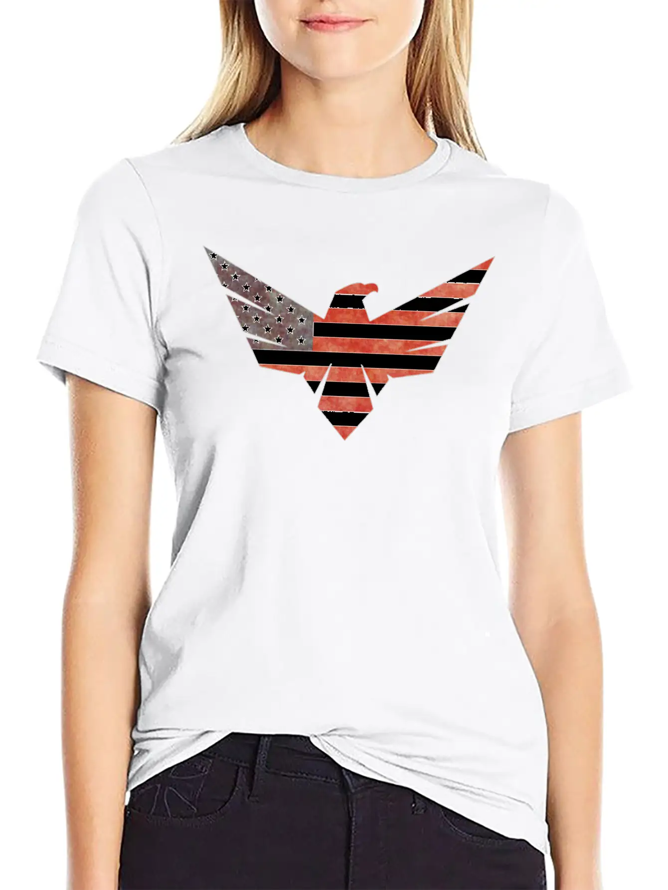American Flag Eagle Basic Graphic T-Shirt ¨C Daily Comfort In Soft Cotton