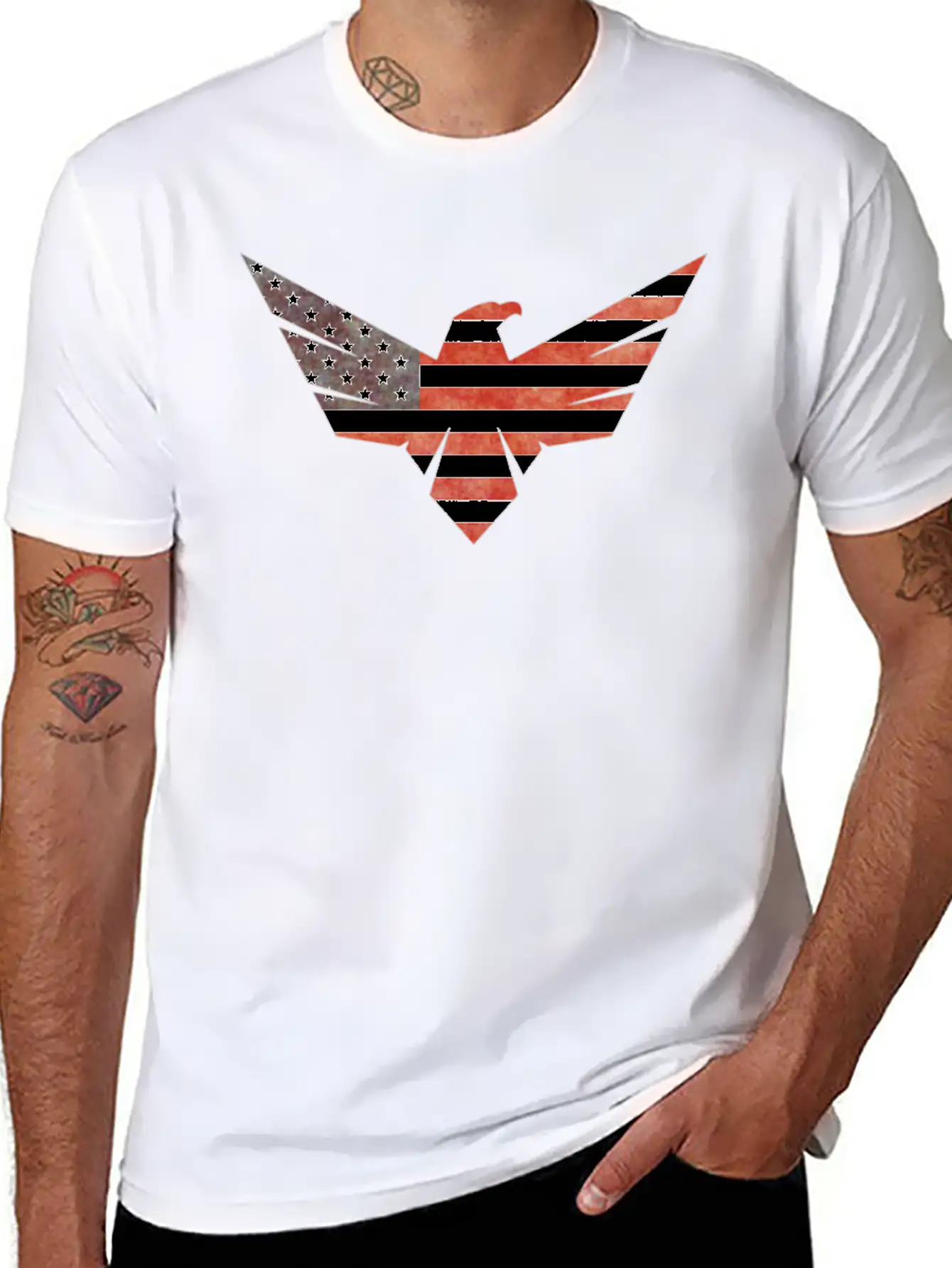 American Flag Eagle Basic Graphic T-Shirt ¨C Daily Comfort In Soft Cotton