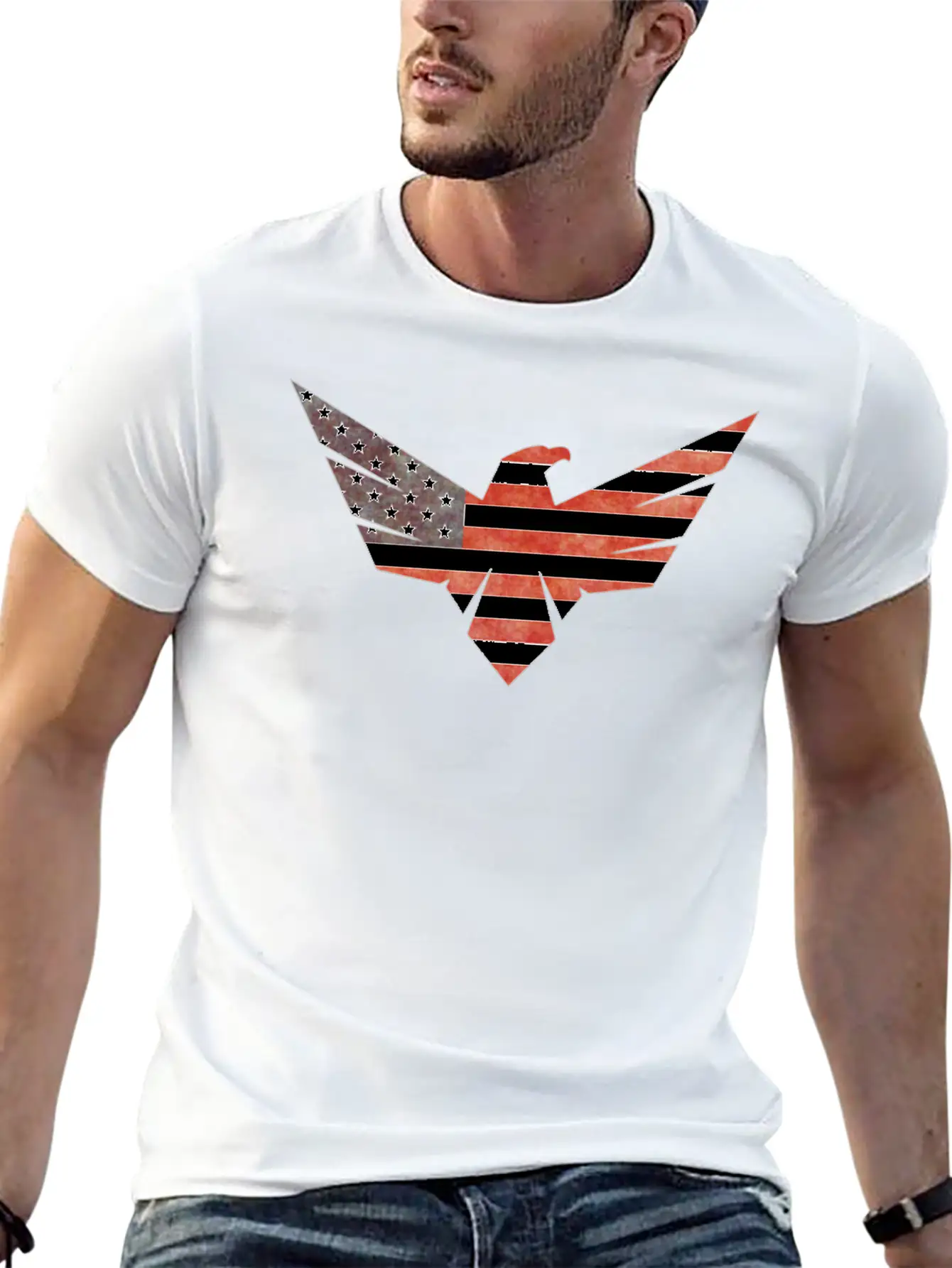 American Flag Eagle Basic Graphic T-Shirt ¨C Daily Comfort In Soft Cotton