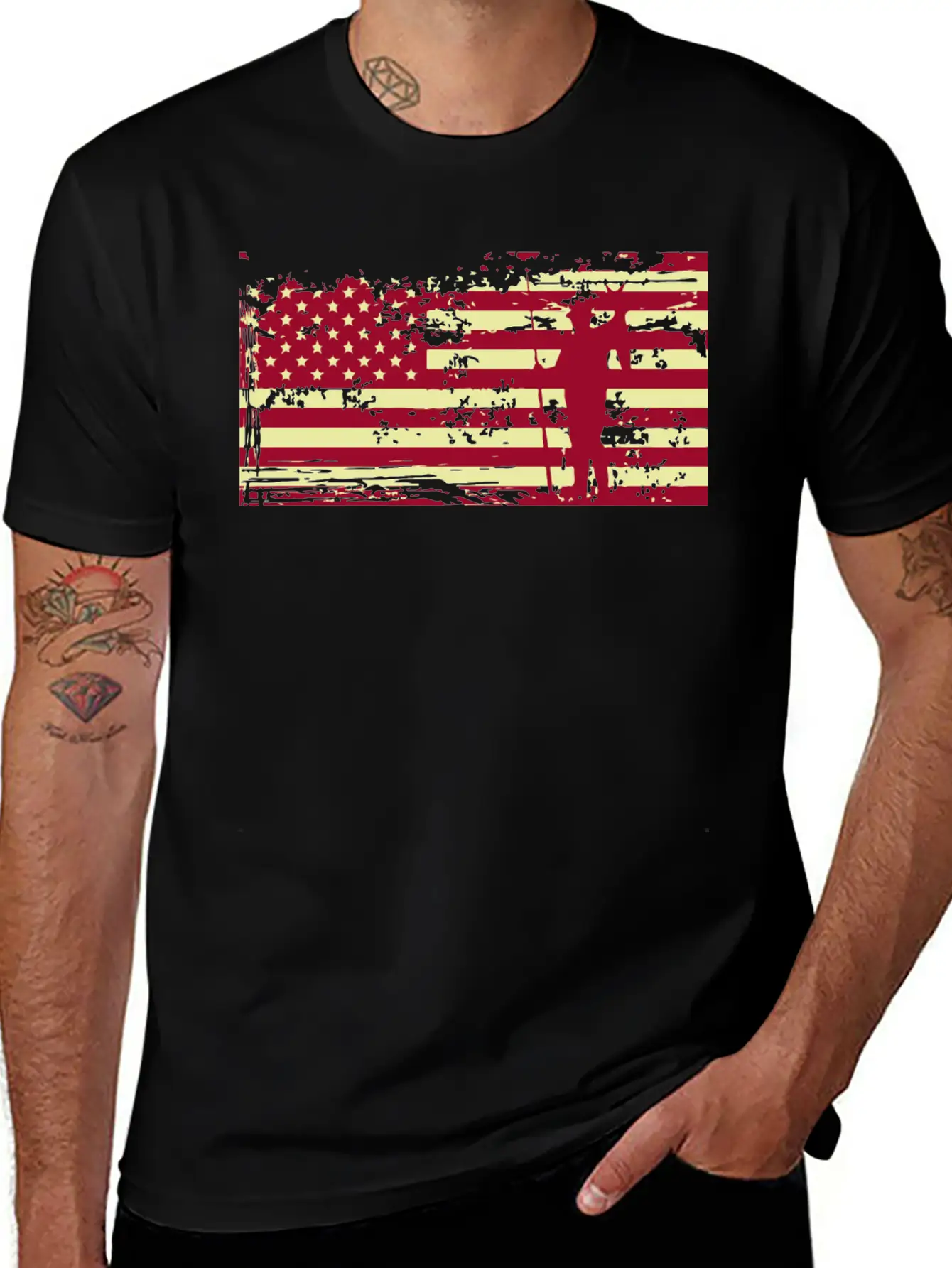 American Flag Fishing Basic Graphic T-Shirt ¨C Daily Comfort In Soft Cotton