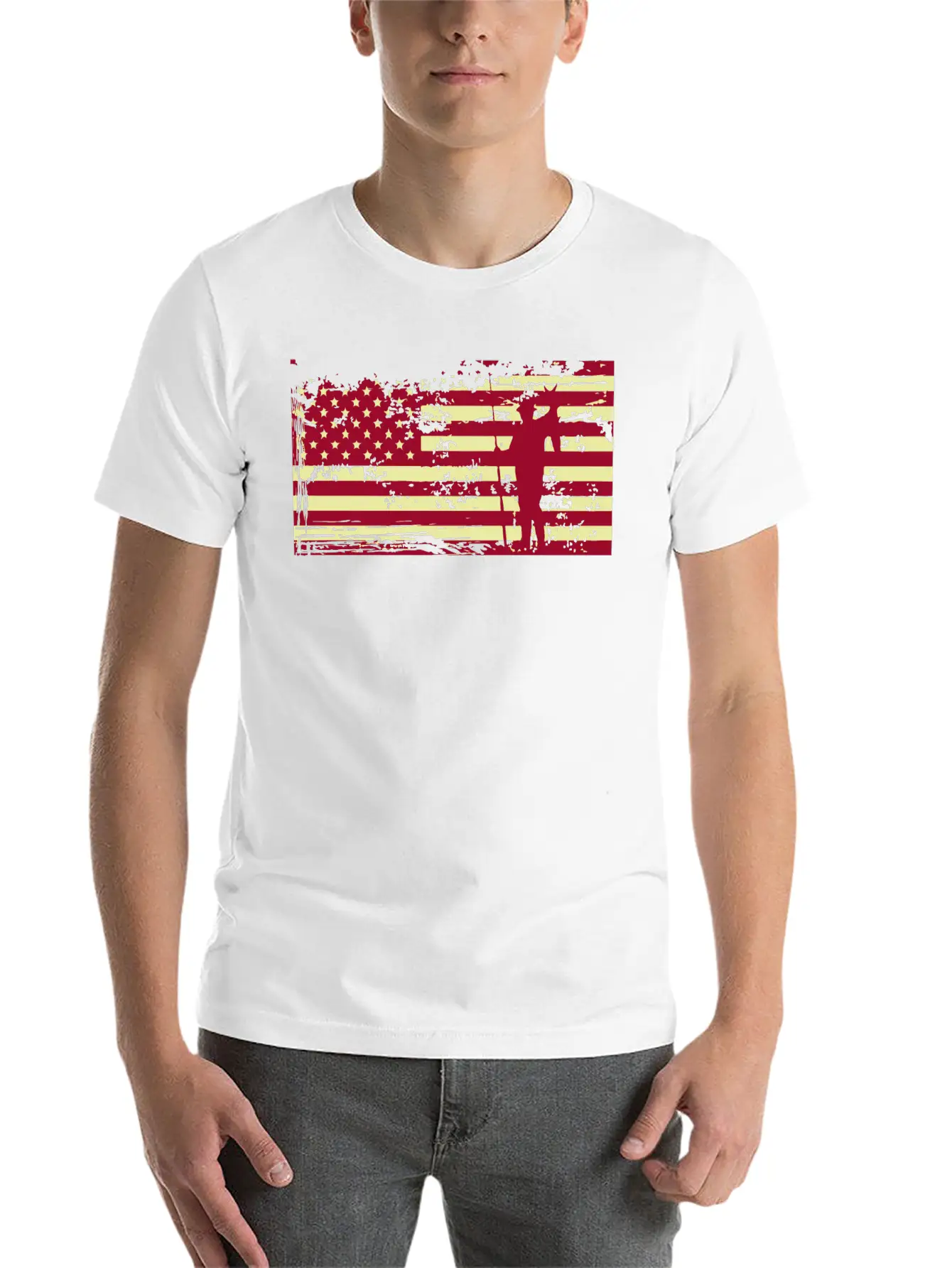 American Flag Fishing Basic Graphic T-Shirt ¨C Daily Comfort In Soft Cotton