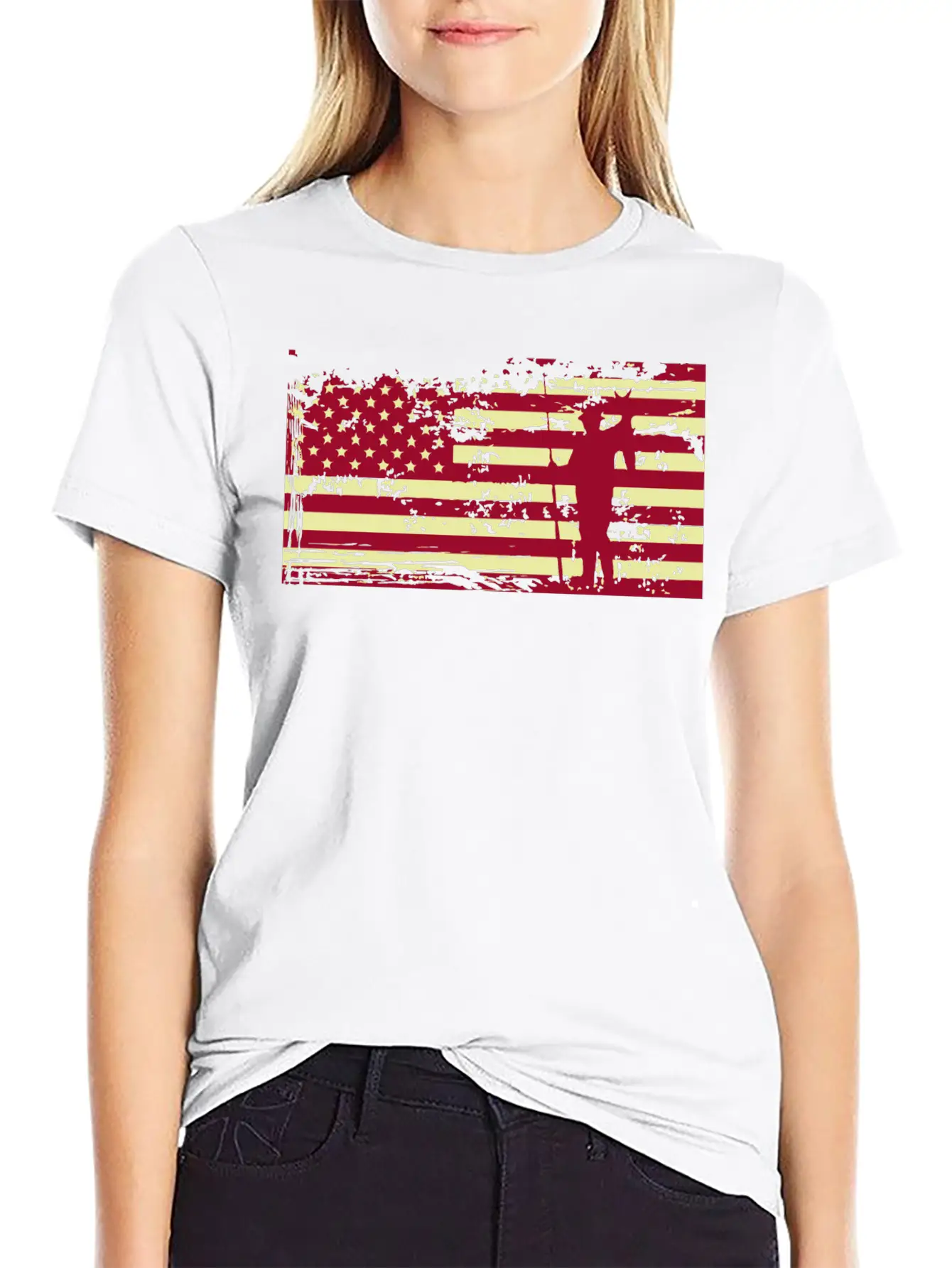 American Flag Fishing Basic Graphic T-Shirt ¨C Daily Comfort In Soft Cotton