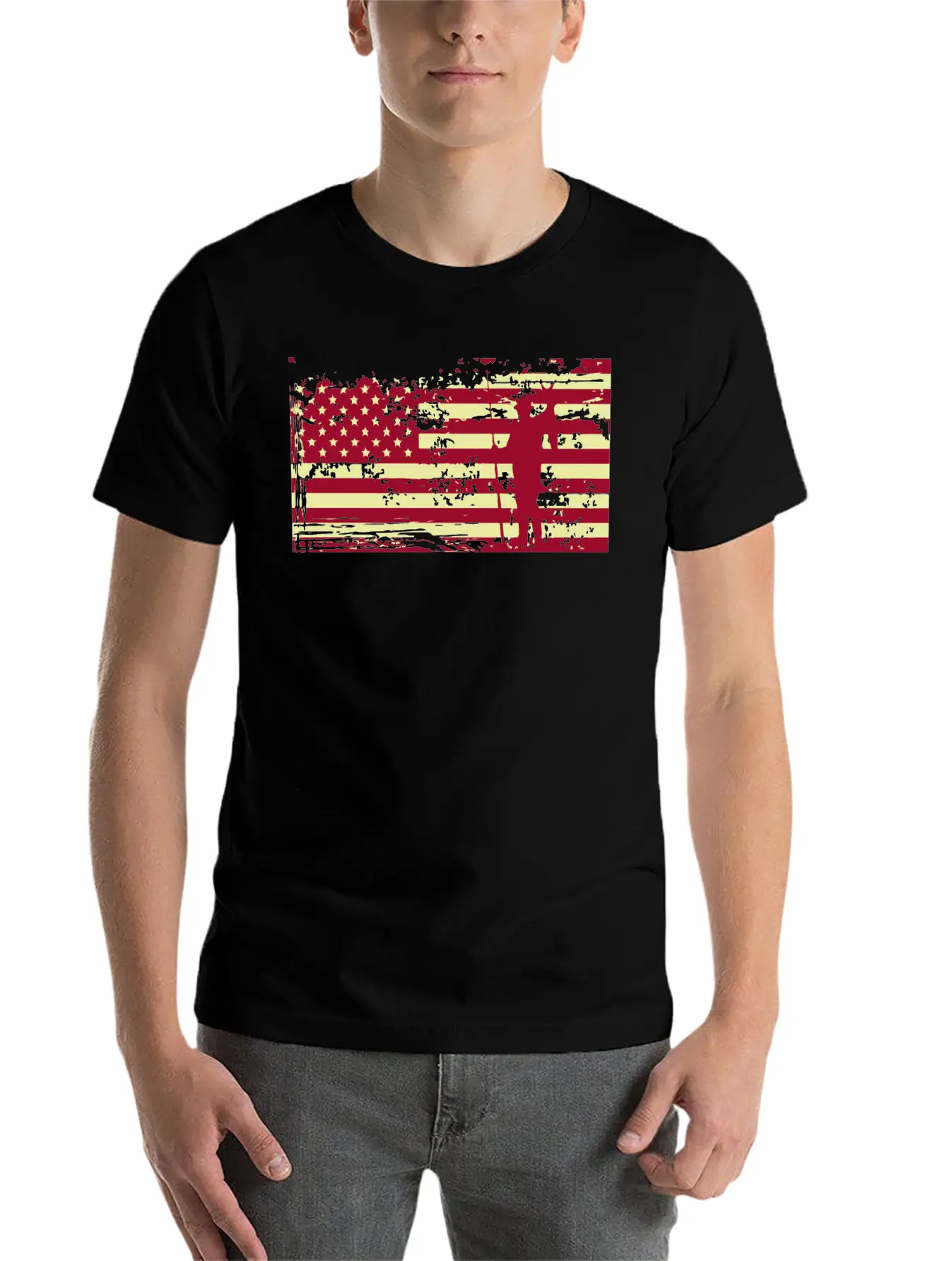 American Flag Fishing Basic Graphic T-Shirt ¨C Daily Comfort In Soft Cotton