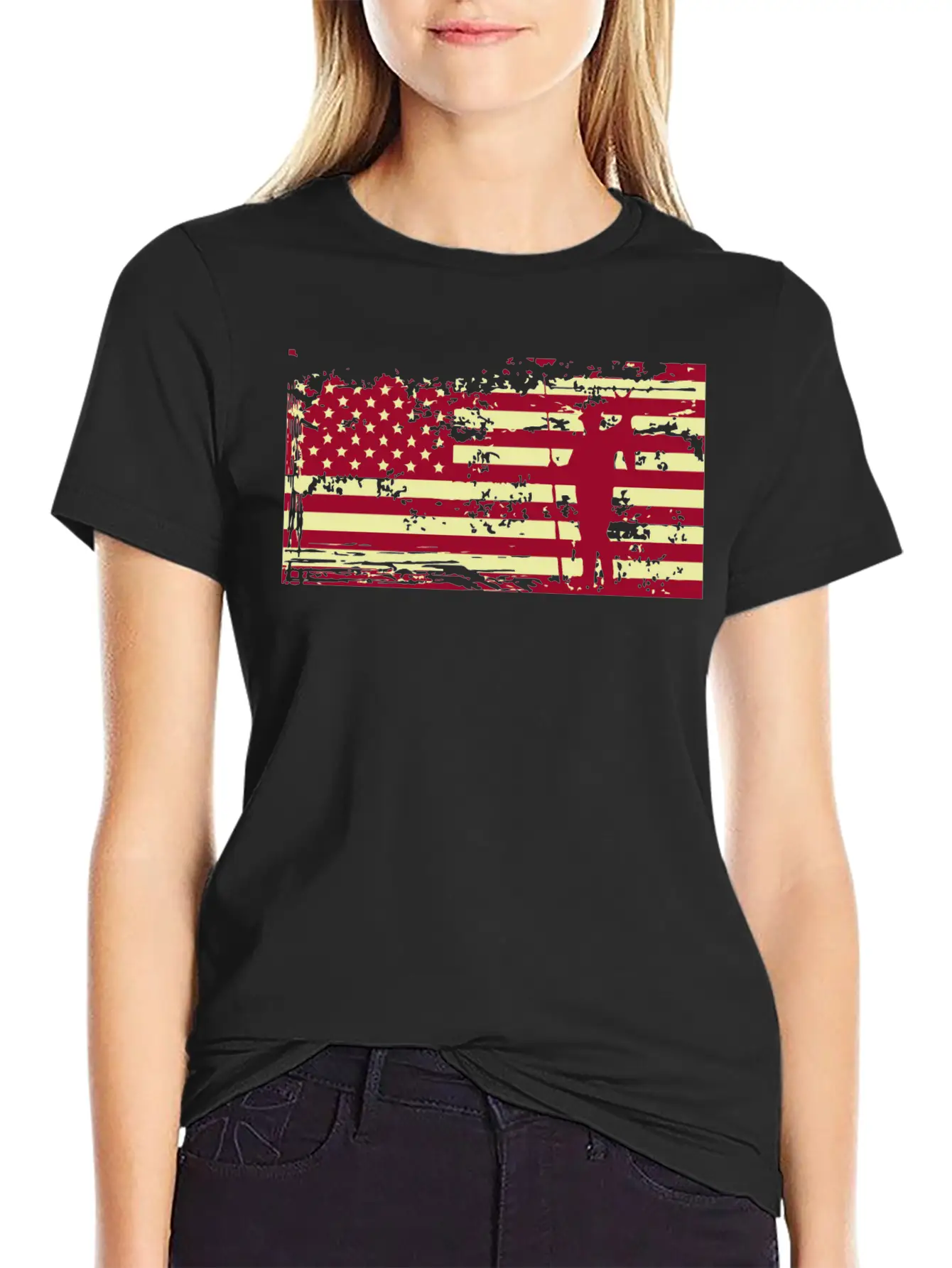 American Flag Fishing Basic Graphic T-Shirt ¨C Daily Comfort In Soft Cotton