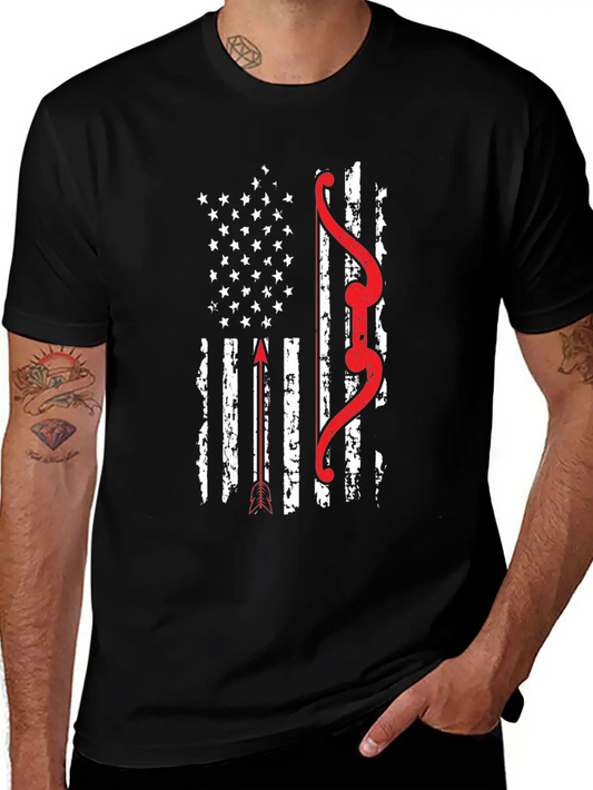 American Flag Hunting Essential Cotton Tee For Daily Outfits ¨C Unisex Style