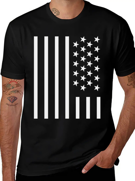 American Flag Unisex Casual T-Shirt ¨C Clean Design For Daily Comfort