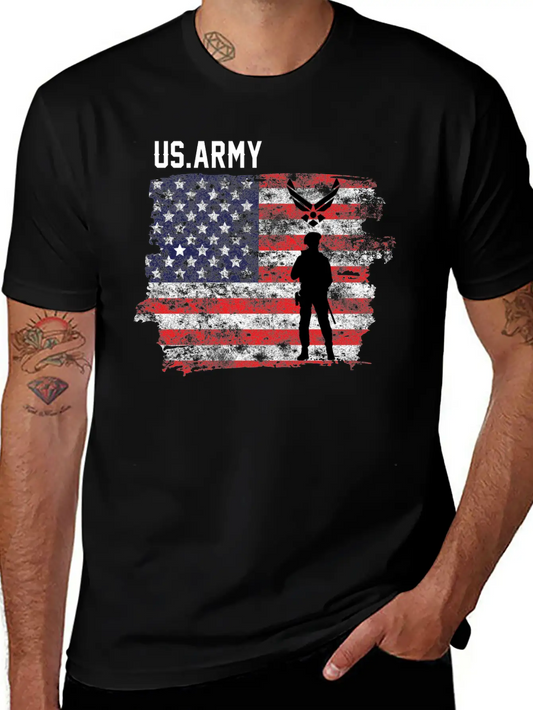 American Flag Veteran Unisex Casual T-Shirt ¨C Clean Design For Daily Comfort