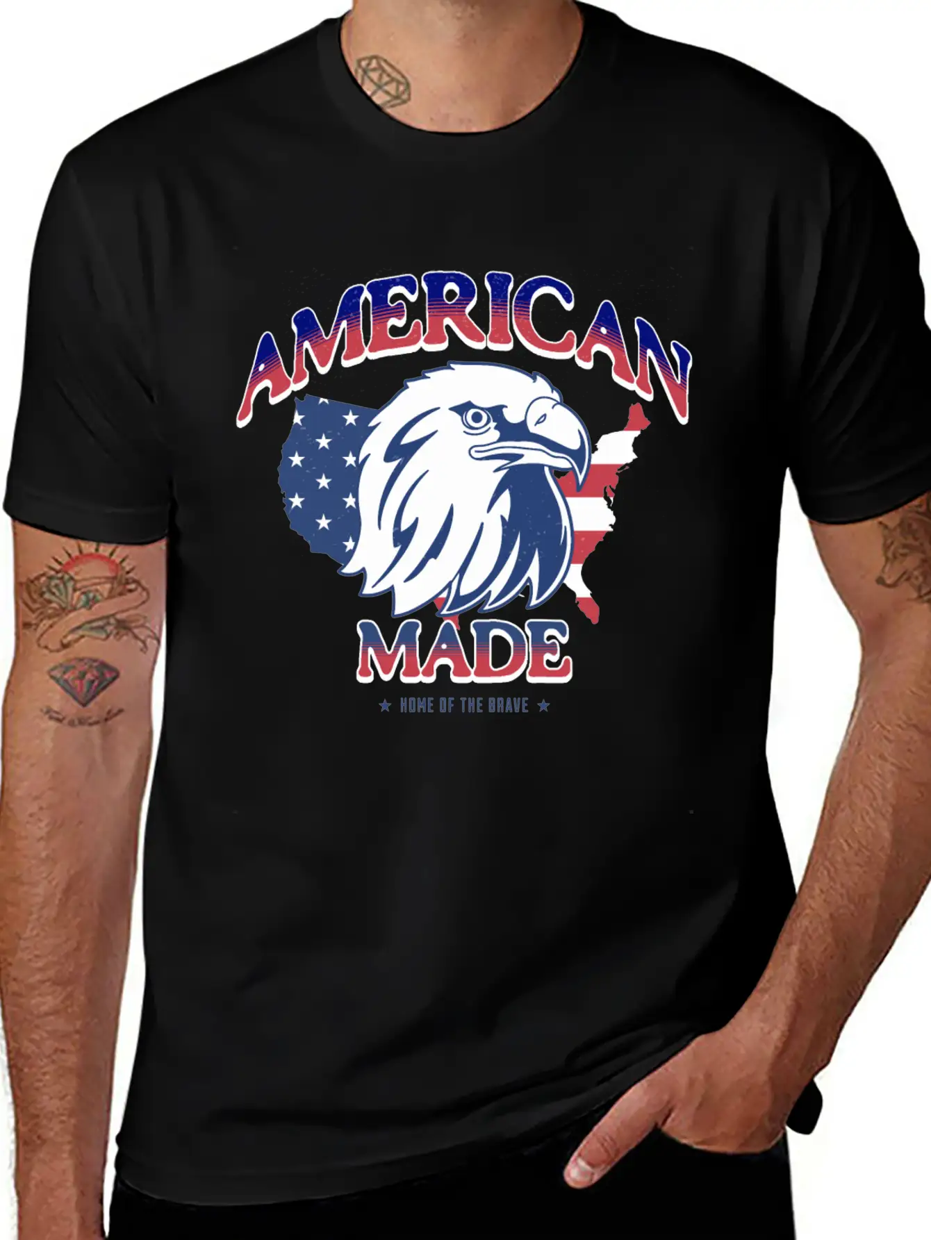 American Made HOME OF THE BRAVE Soft Cotton Short Sleeve Tee ¨C Unisex Wardrobe Staple